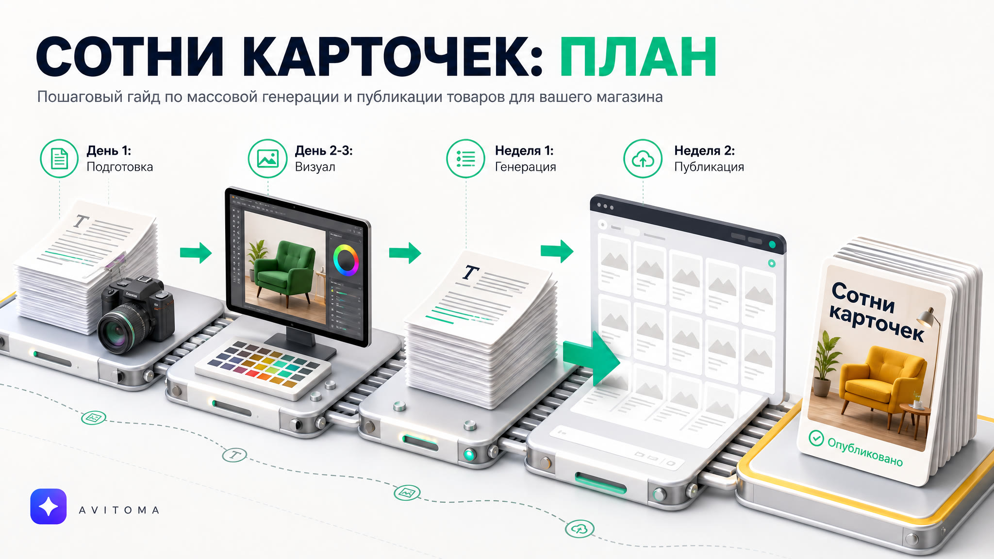 Как создать сотни карточек товаров для магазина: план