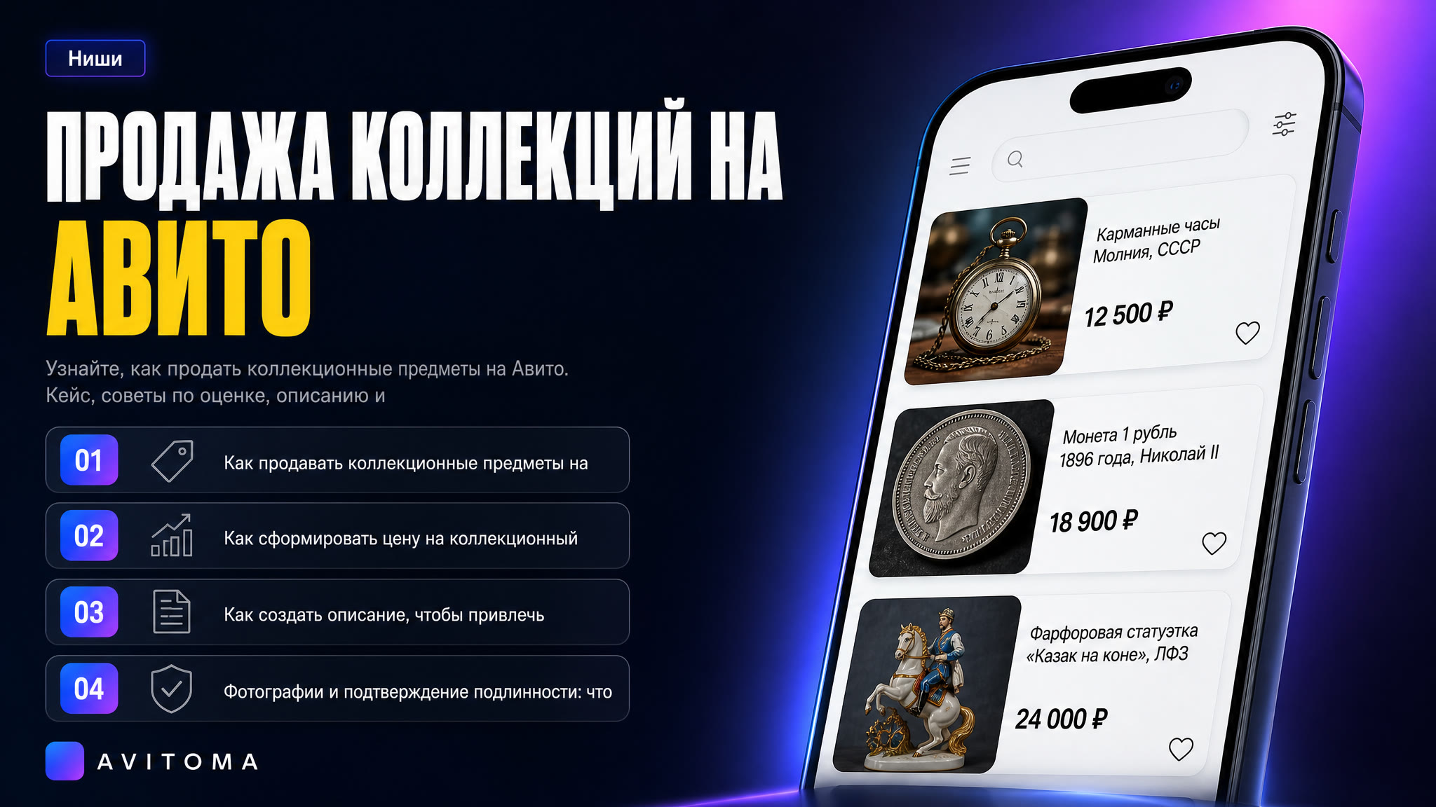 Продажа коллекций на Авито: кейс и советы