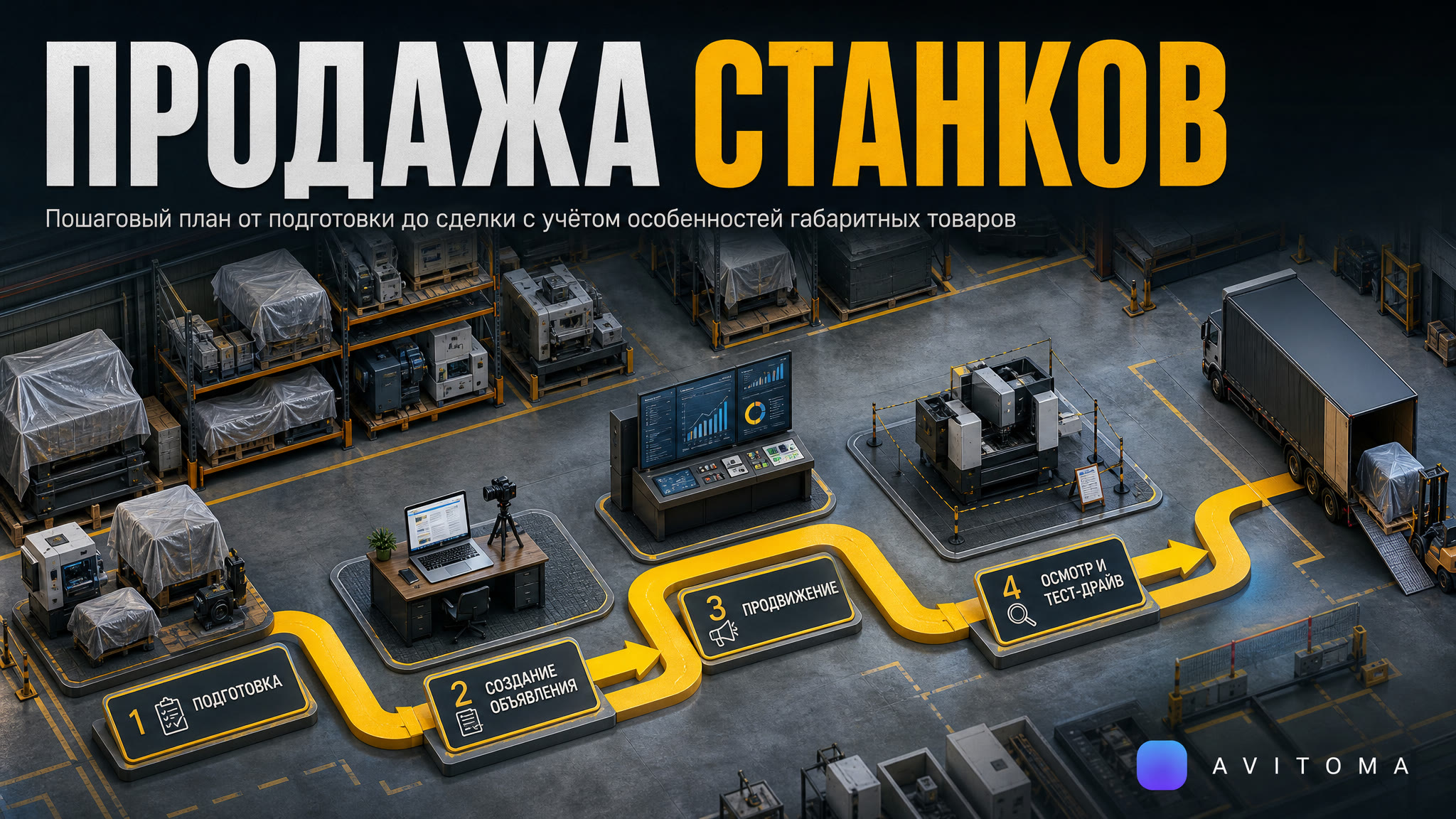 Продажа станков и оборудования на Авито: план по шагам 2026