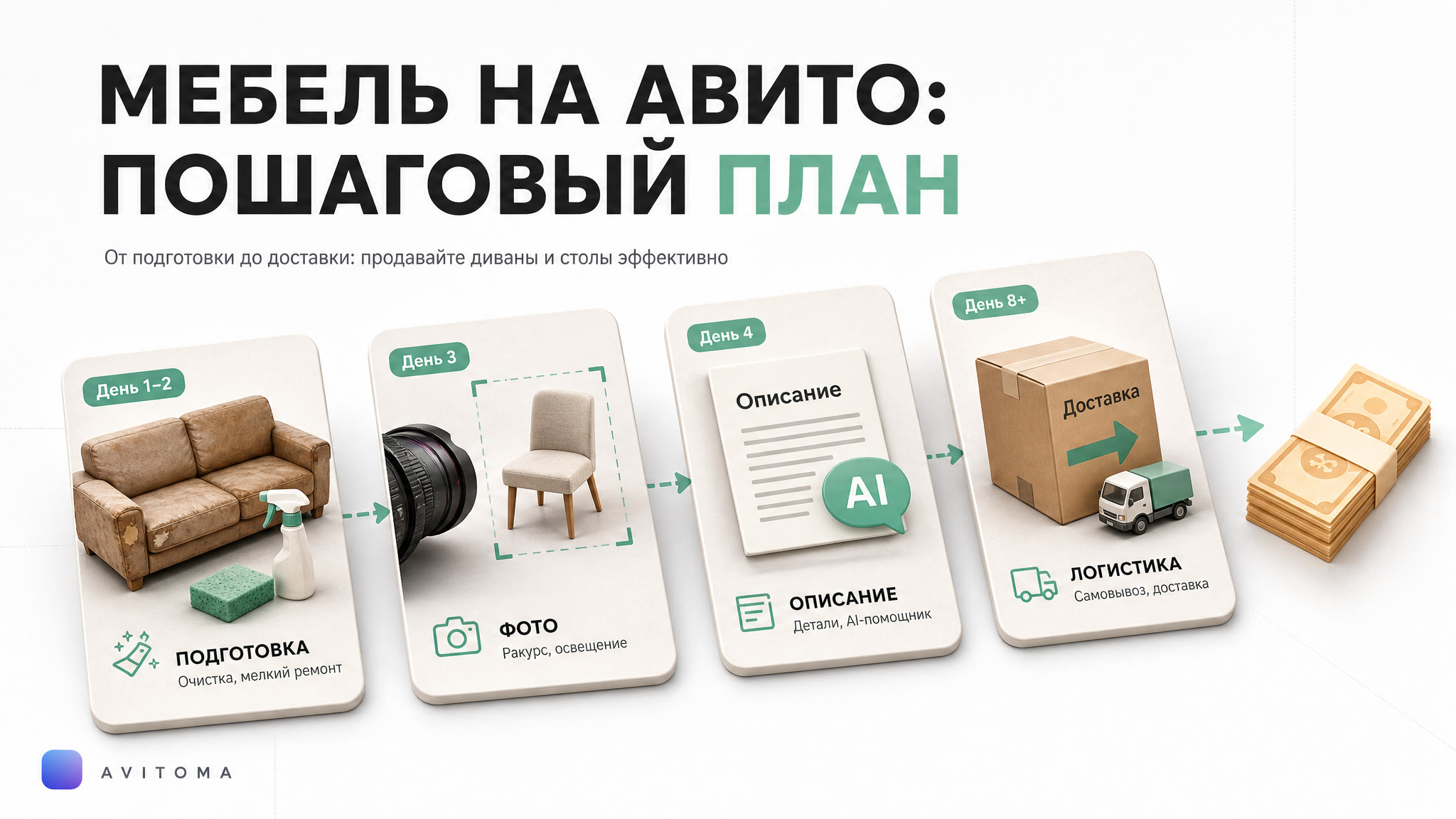 Продаем мебель на Авито: от софы до дизайнерского стола