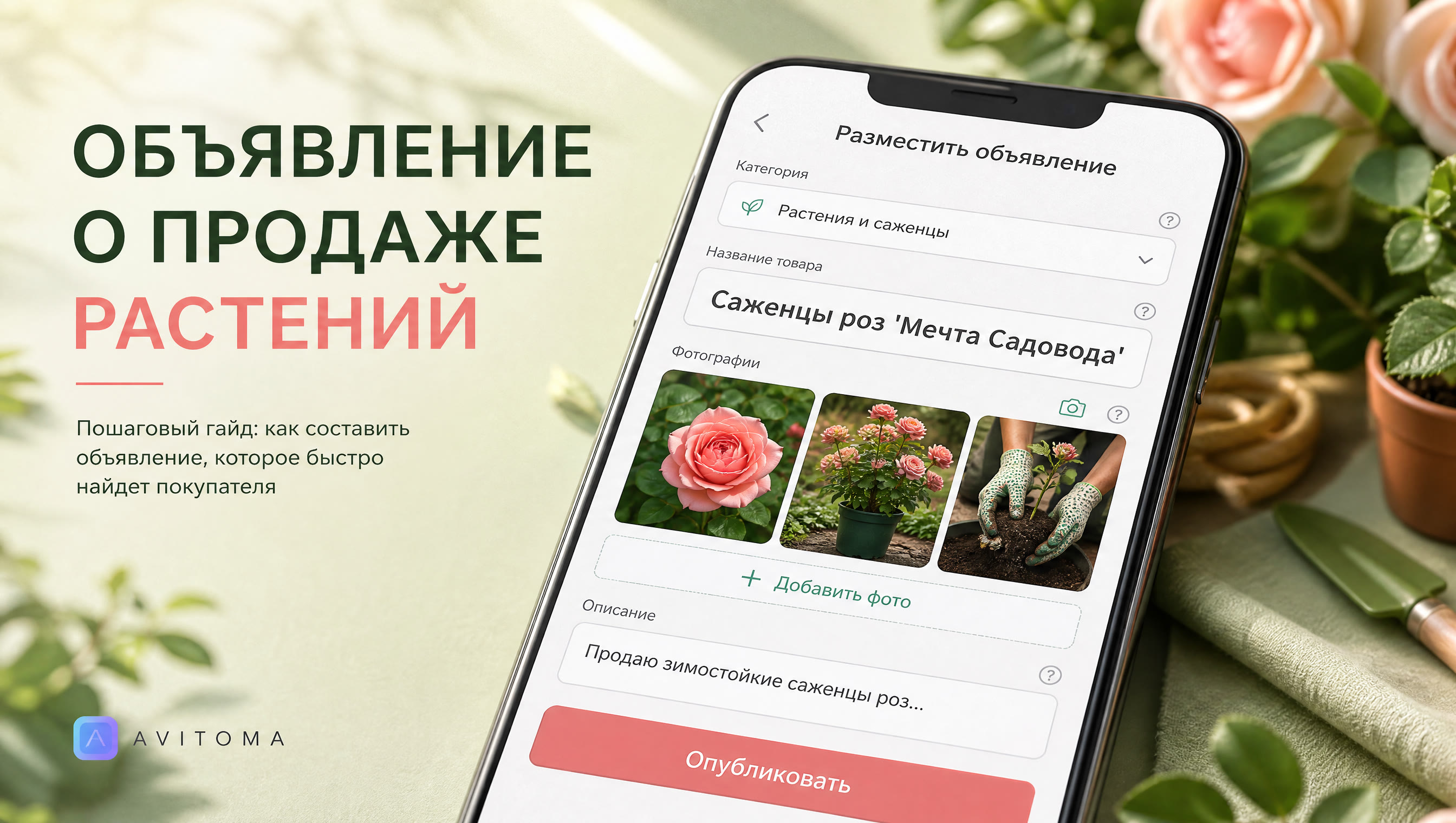 Как продавать растения на Авито: гайд для садоводов
