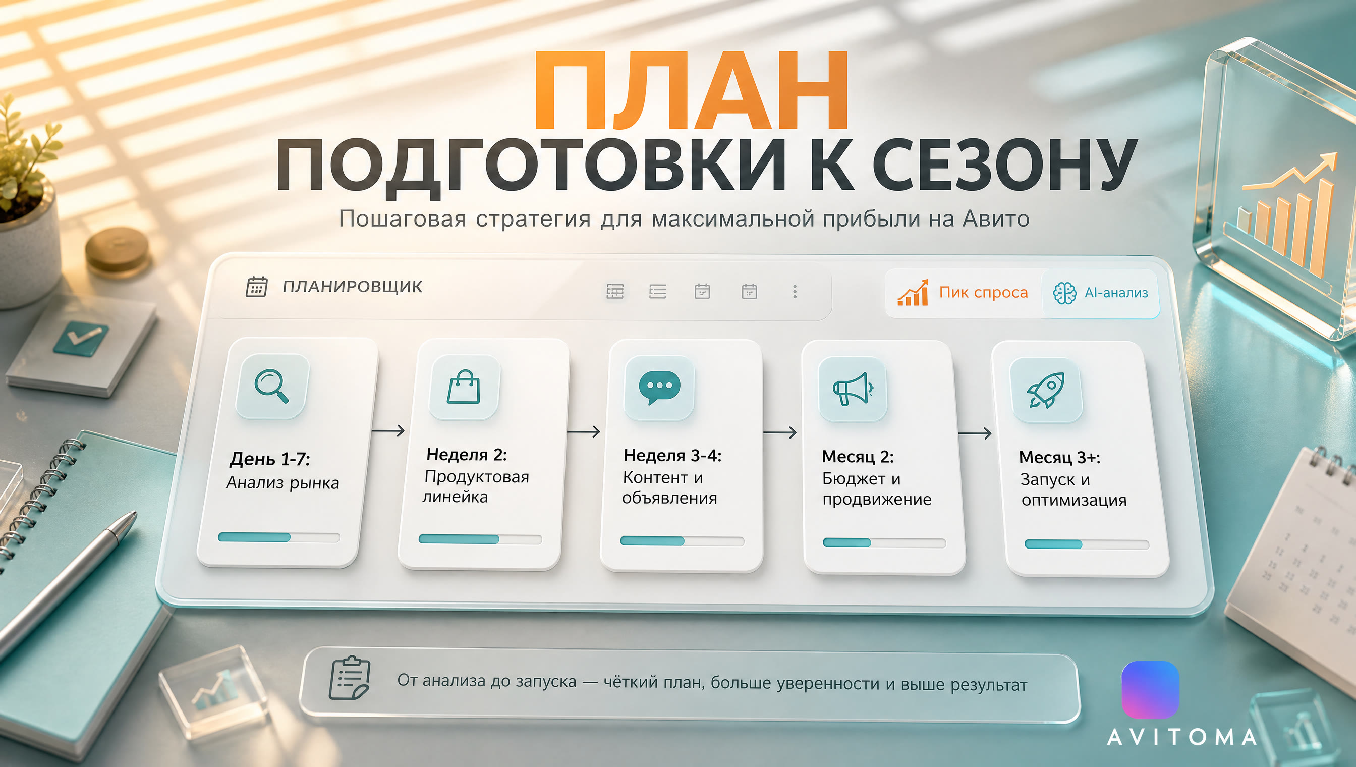 Сезонные услуги на Авито: план подготовки к пикам спроса