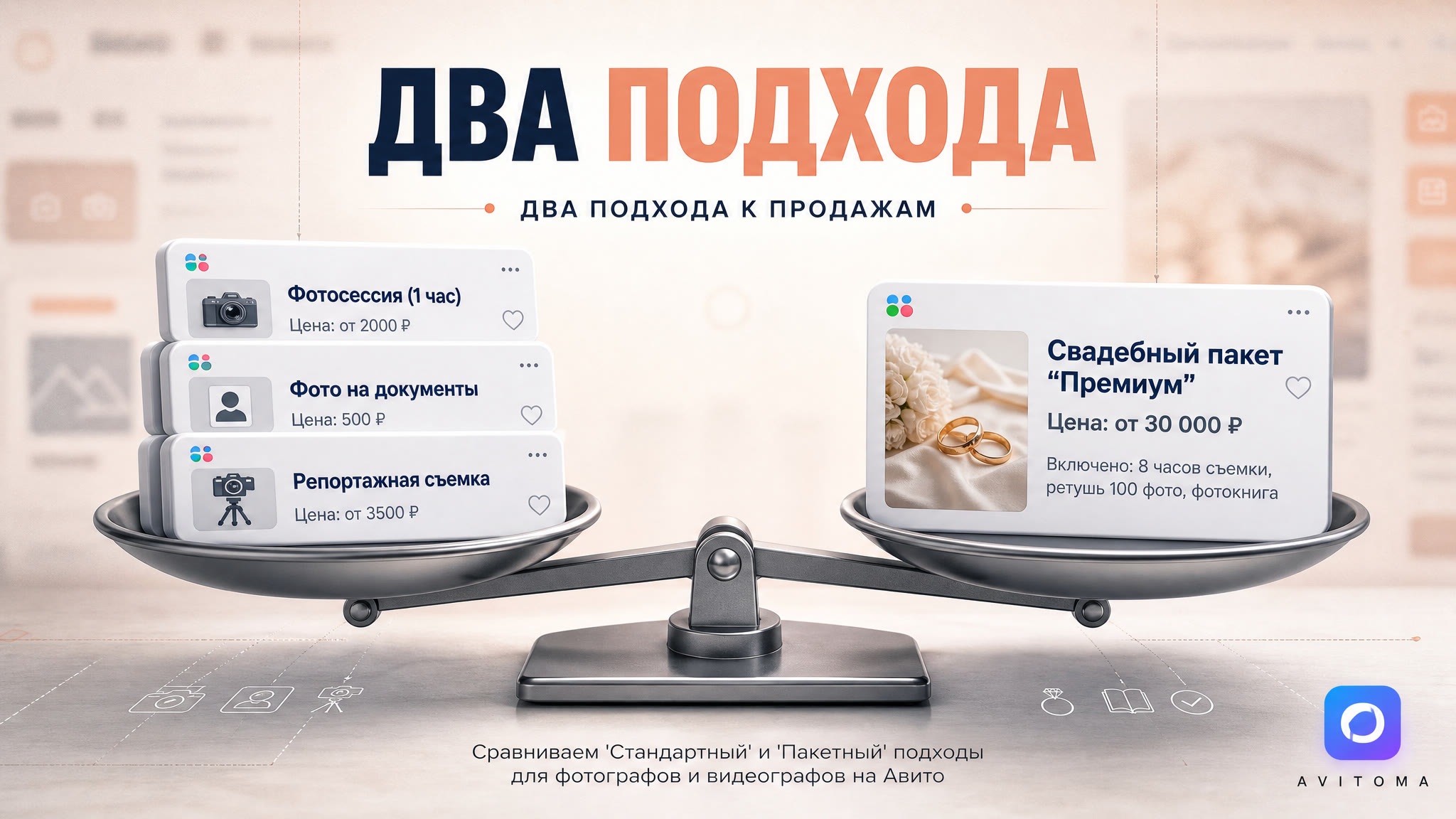 Как продавать услуги фотографа на Авито: сравнение подходов