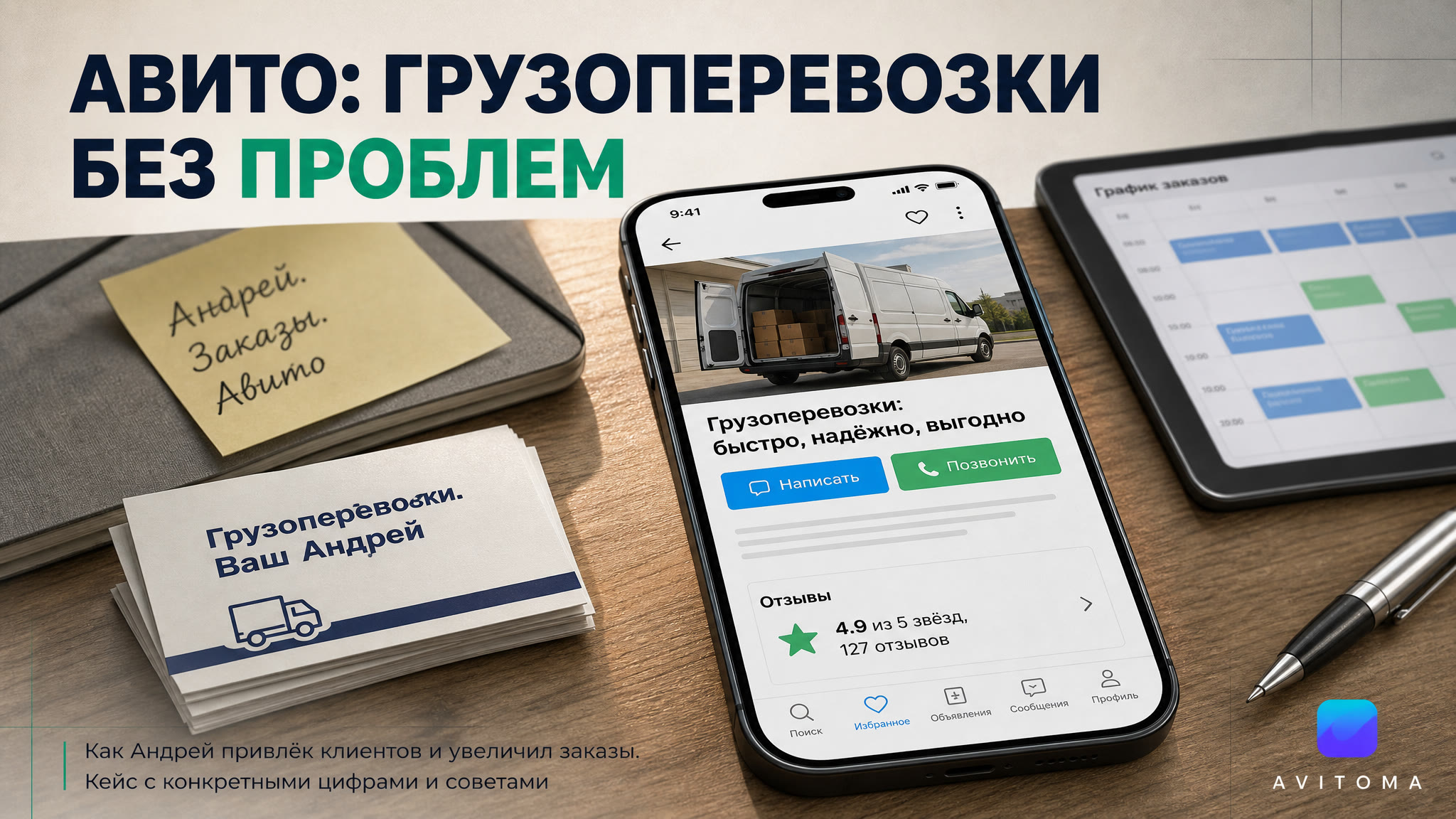 Грузоперевозки на Авито: привлечение клиентов и работа