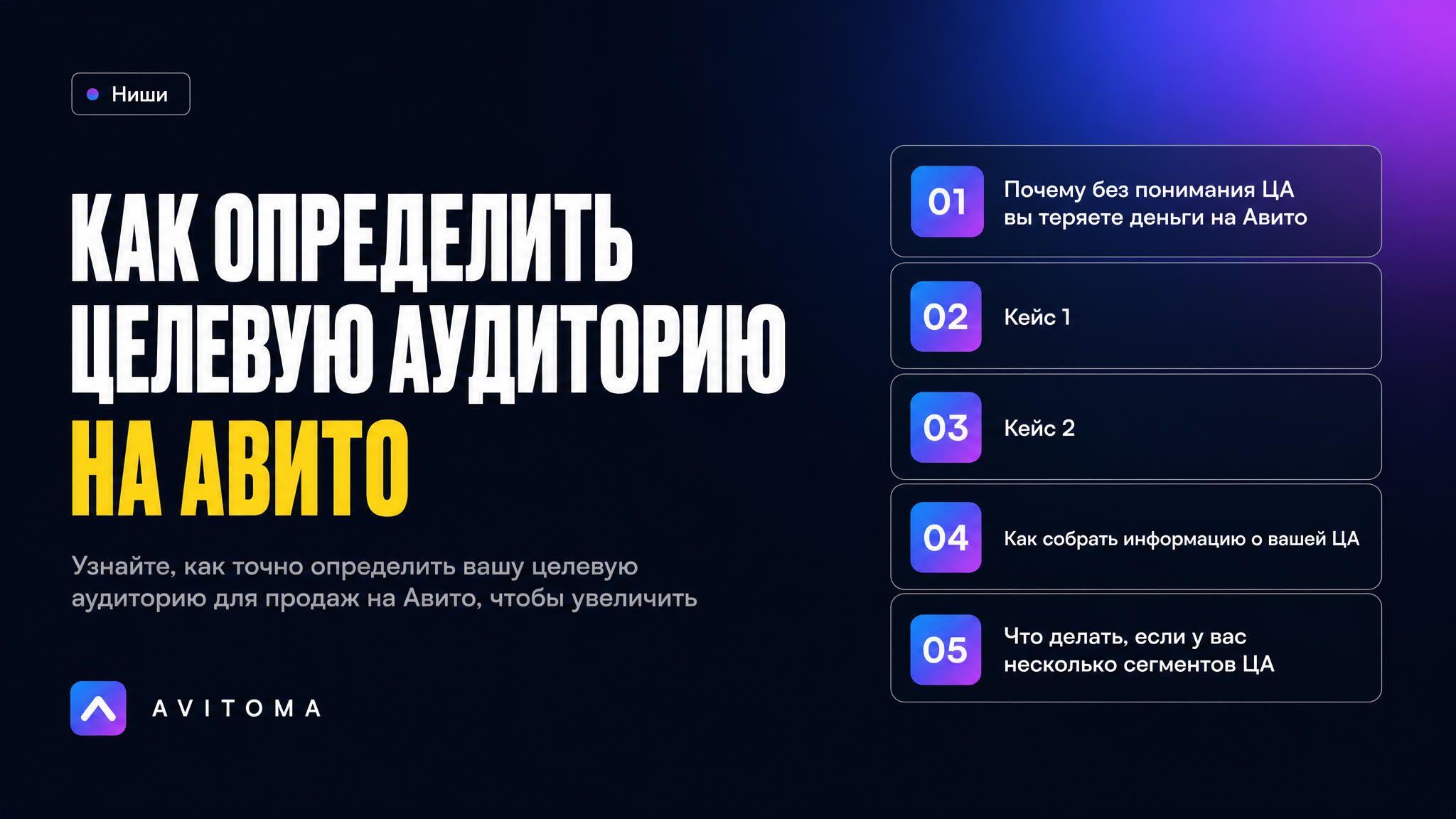 Как определить целевую аудиторию на Авито: кому вы продаёте?