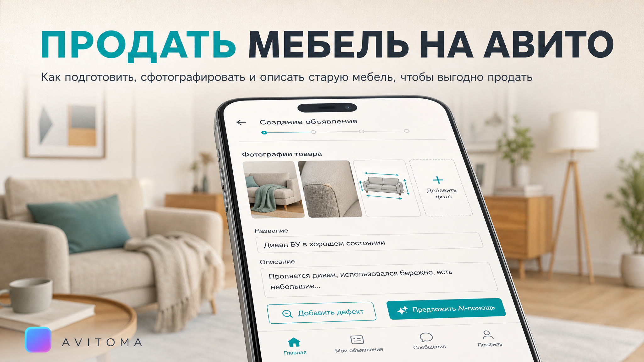 Как продать старую мебель на Авито с вывозом: кейс 2026