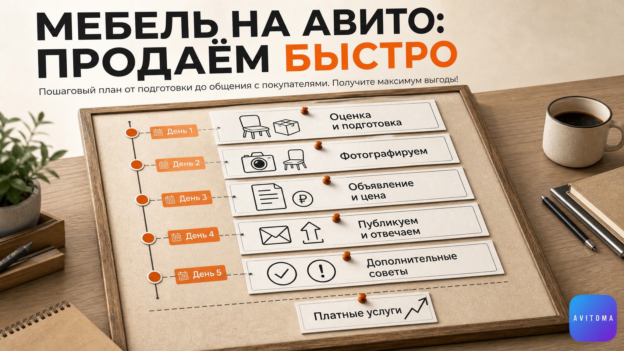 Как быстро продать старую мебель на Авито: пошаговый план