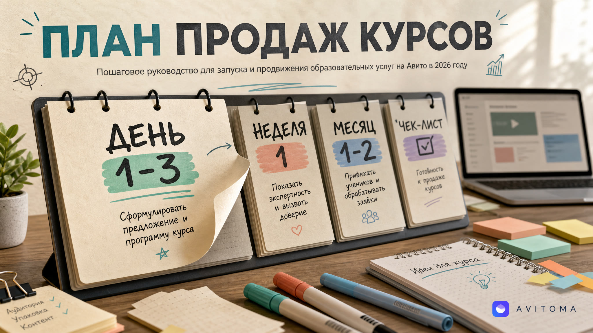 Продажа курсов на Авито: пошаговый план для 2026 года