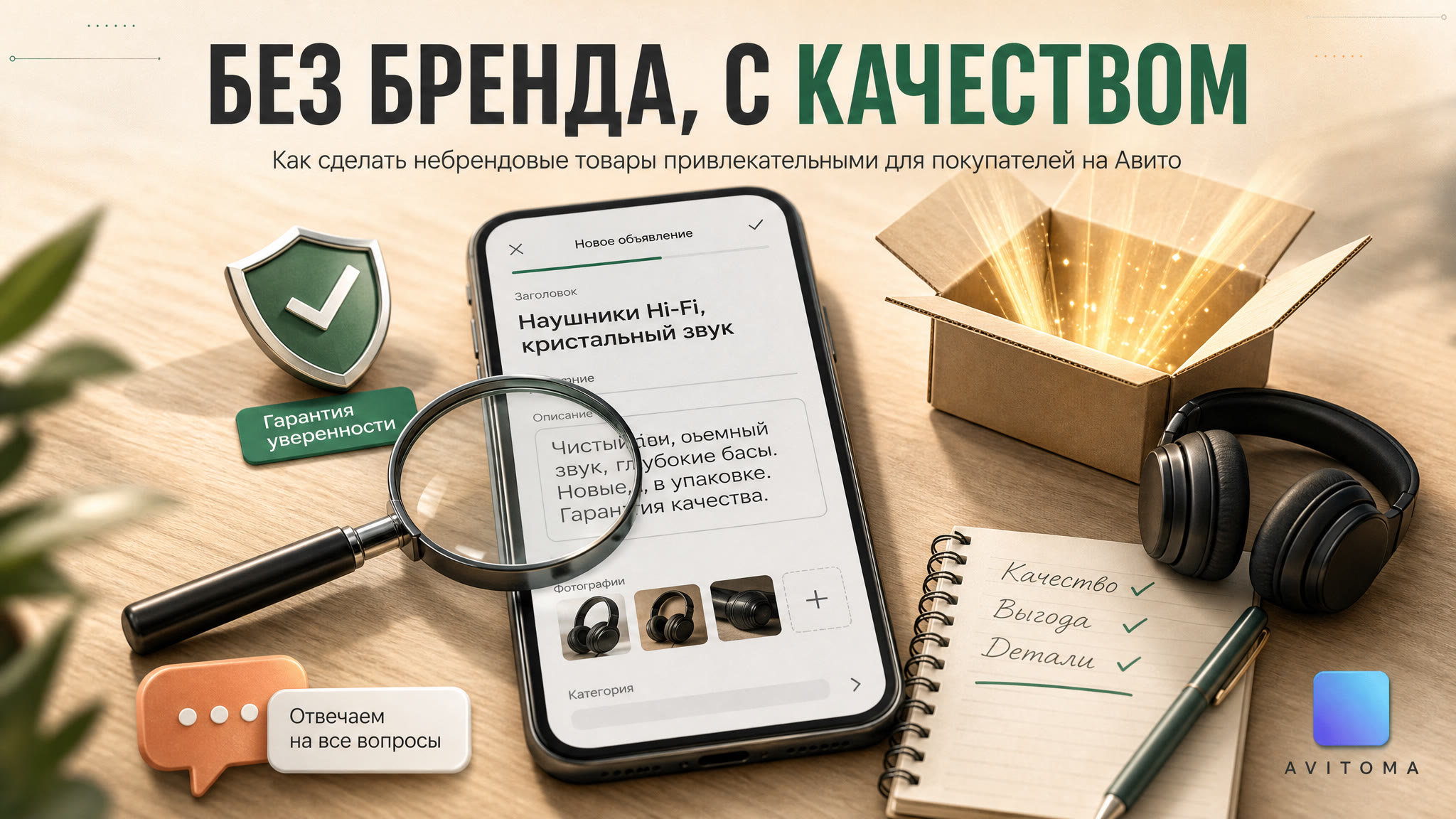 Как продавать товары без бренда на Авито: фокус на качество