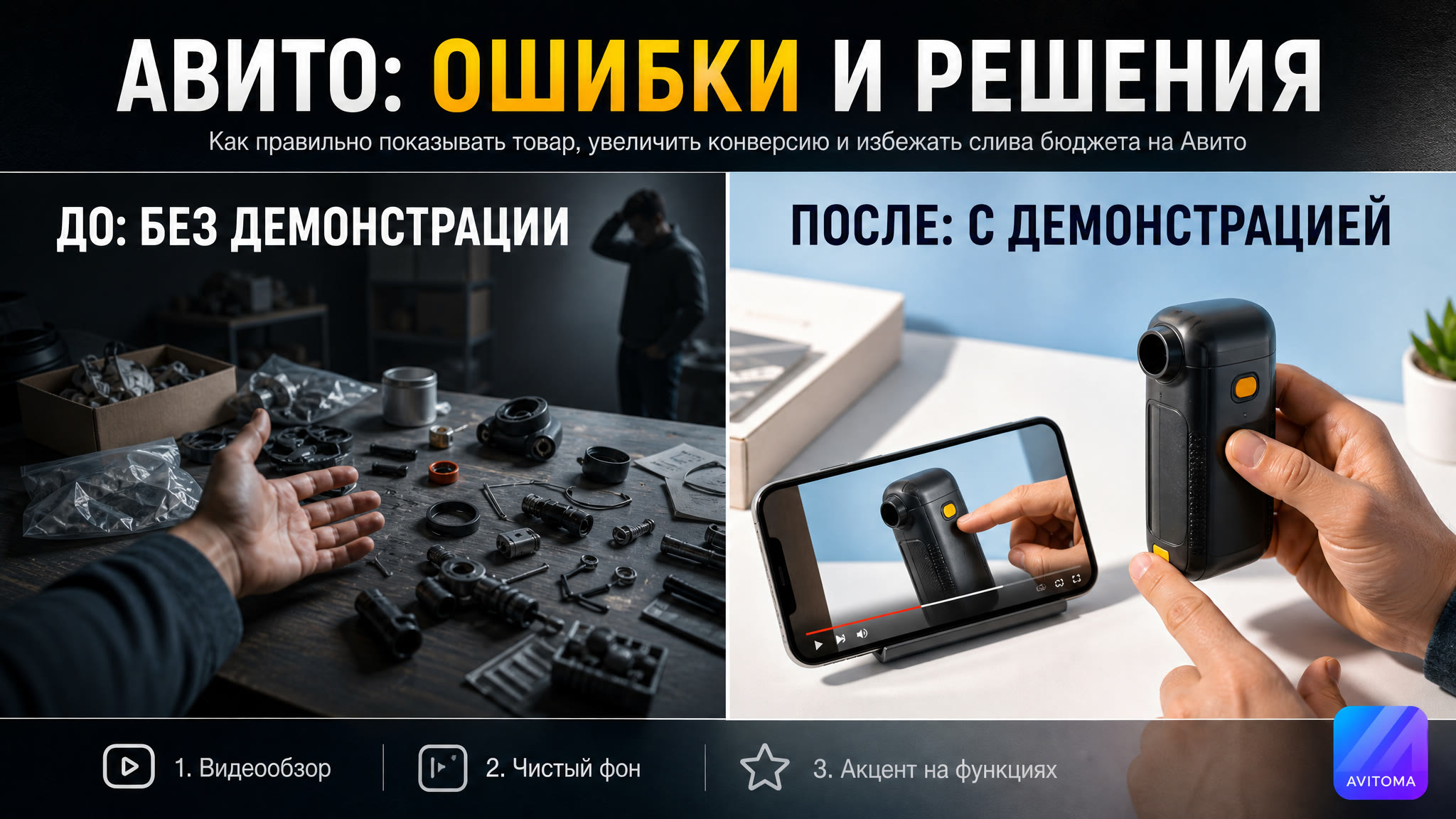 Как продавать на Авито: ошибки при демонстрации и тестировании