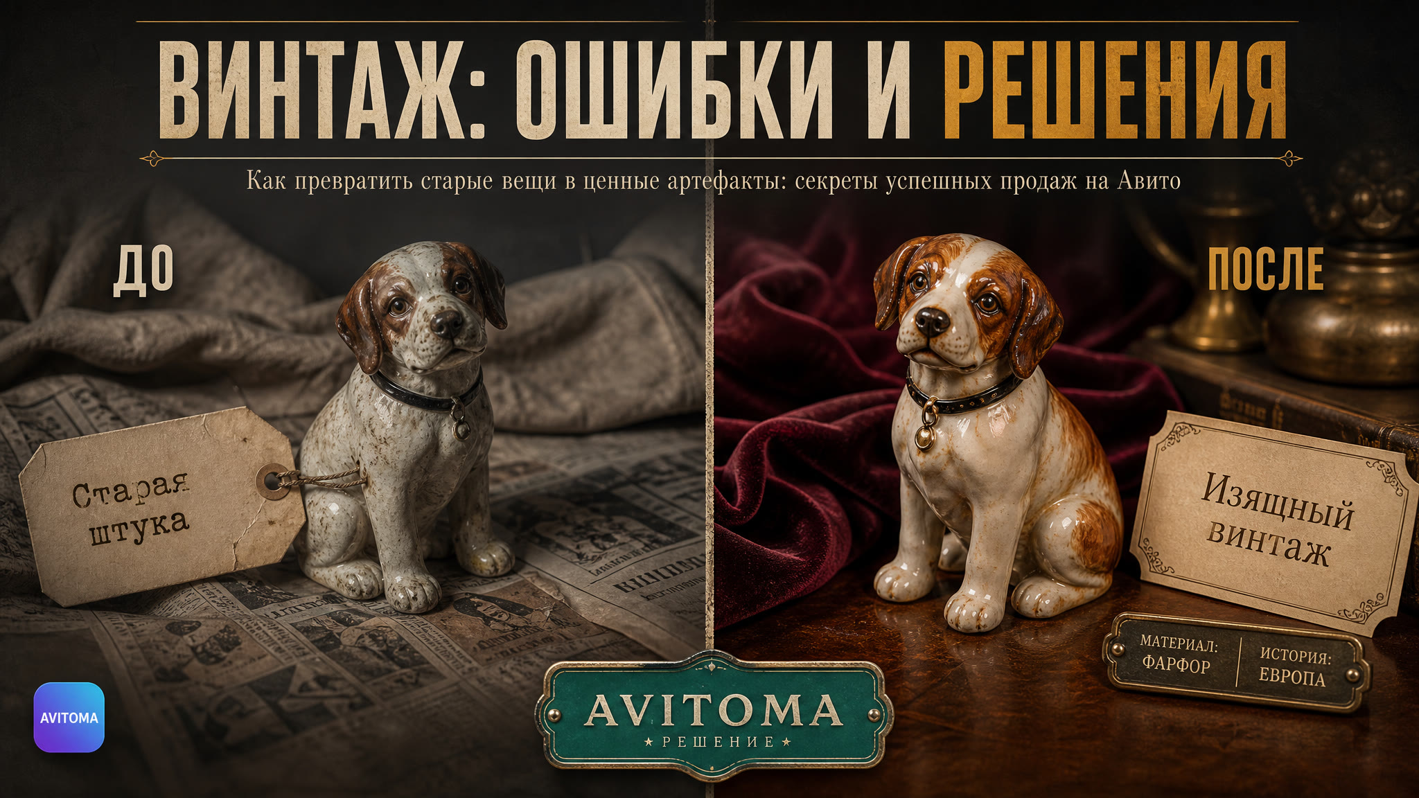 Как продавать винтажные товары на Авито: 5 ошибок и решения