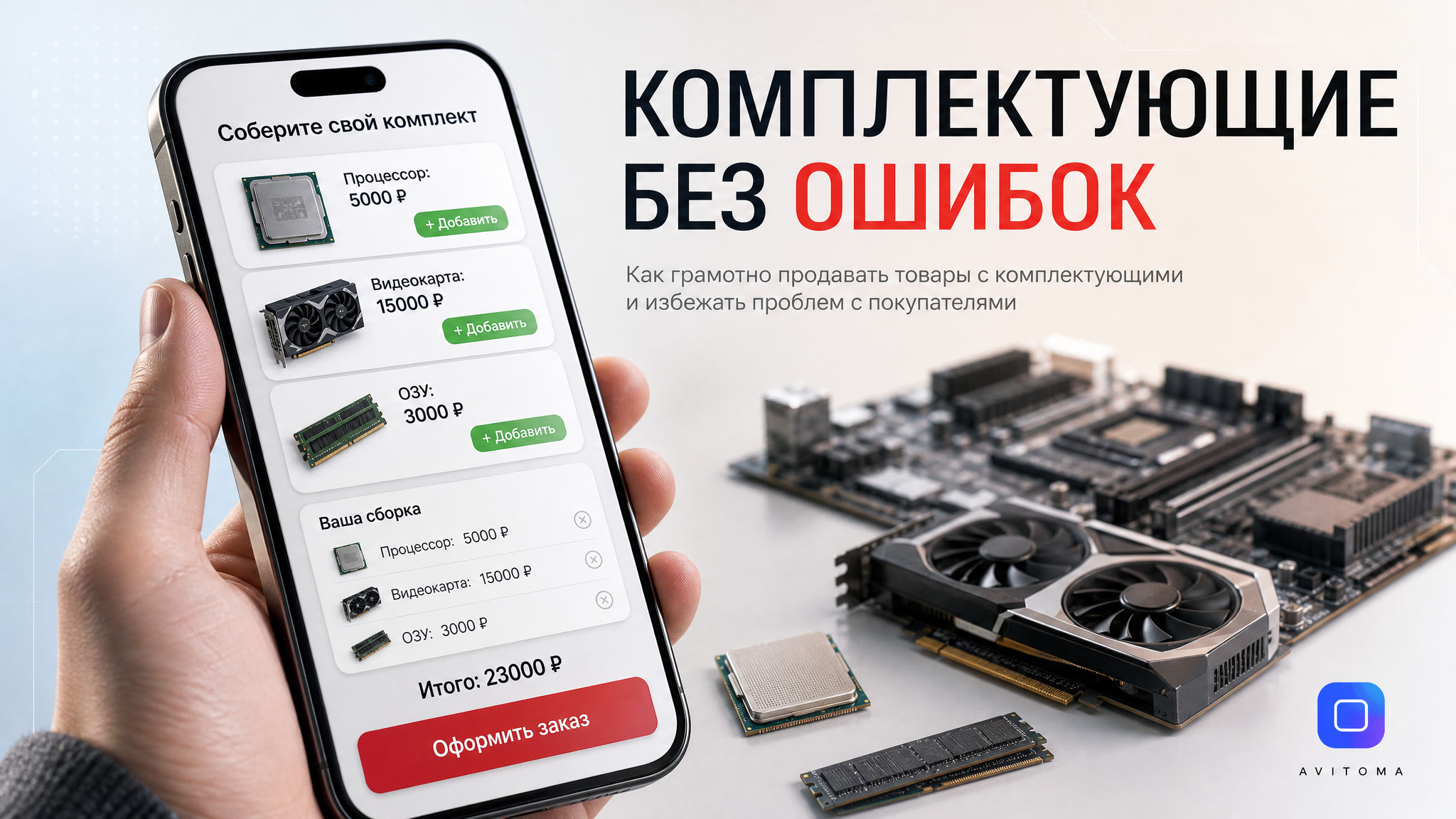 Как продавать товары с комплектующими на Авито: ошибки и решения