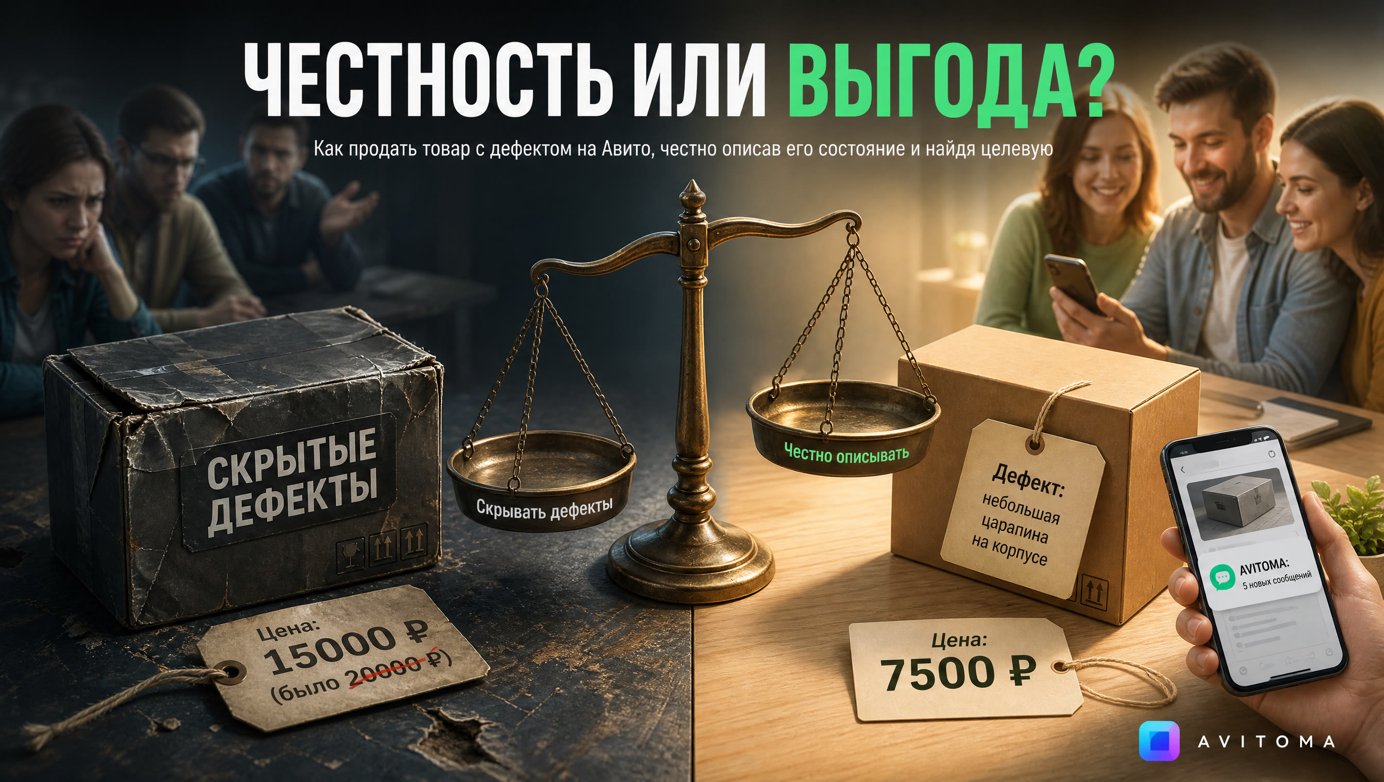Как продать товар с дефектом на Авито: честность и выгода