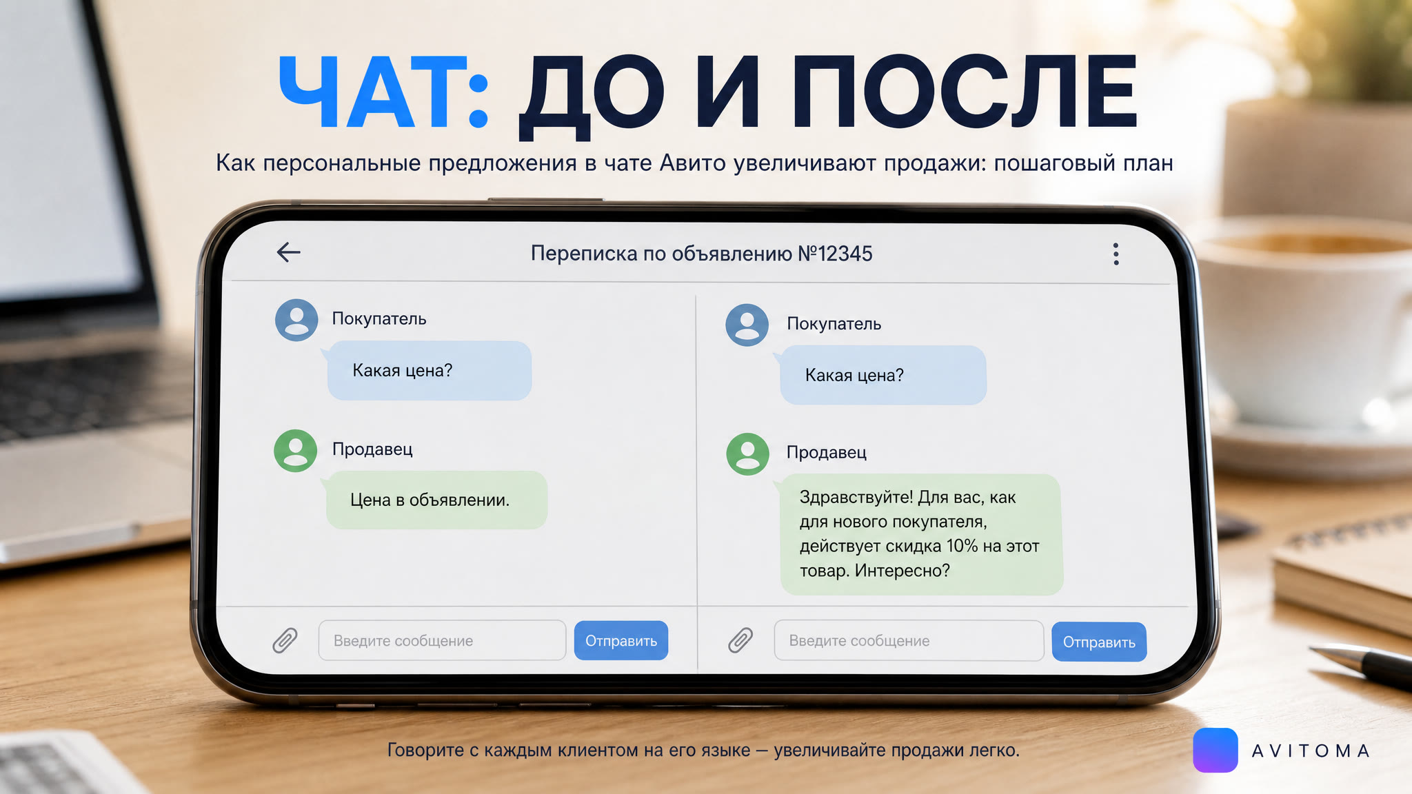 Как продавать товары на Авито с персональным предложением: план
