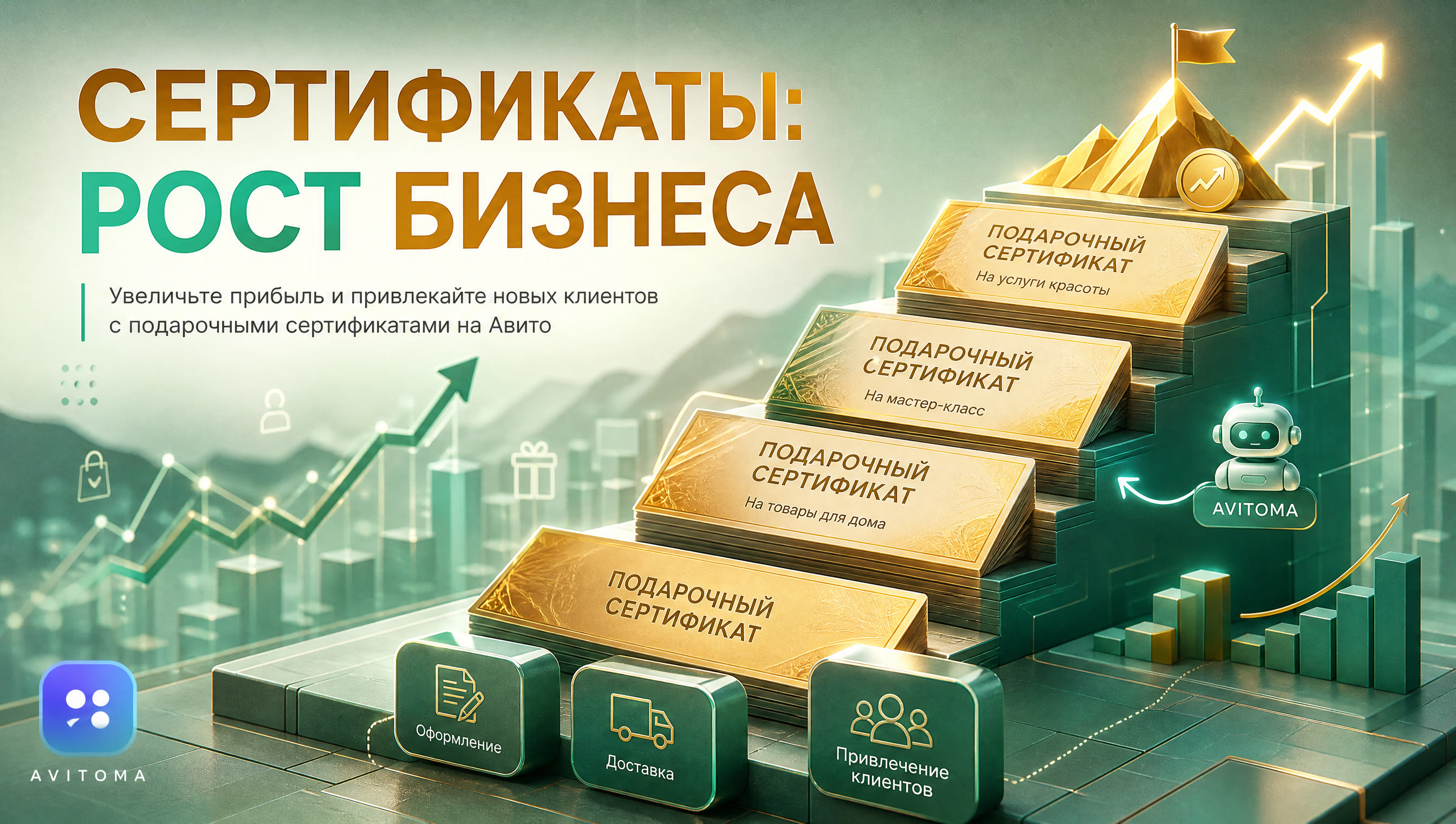 Авито: продажа подарочных сертификатов для роста бизнеса