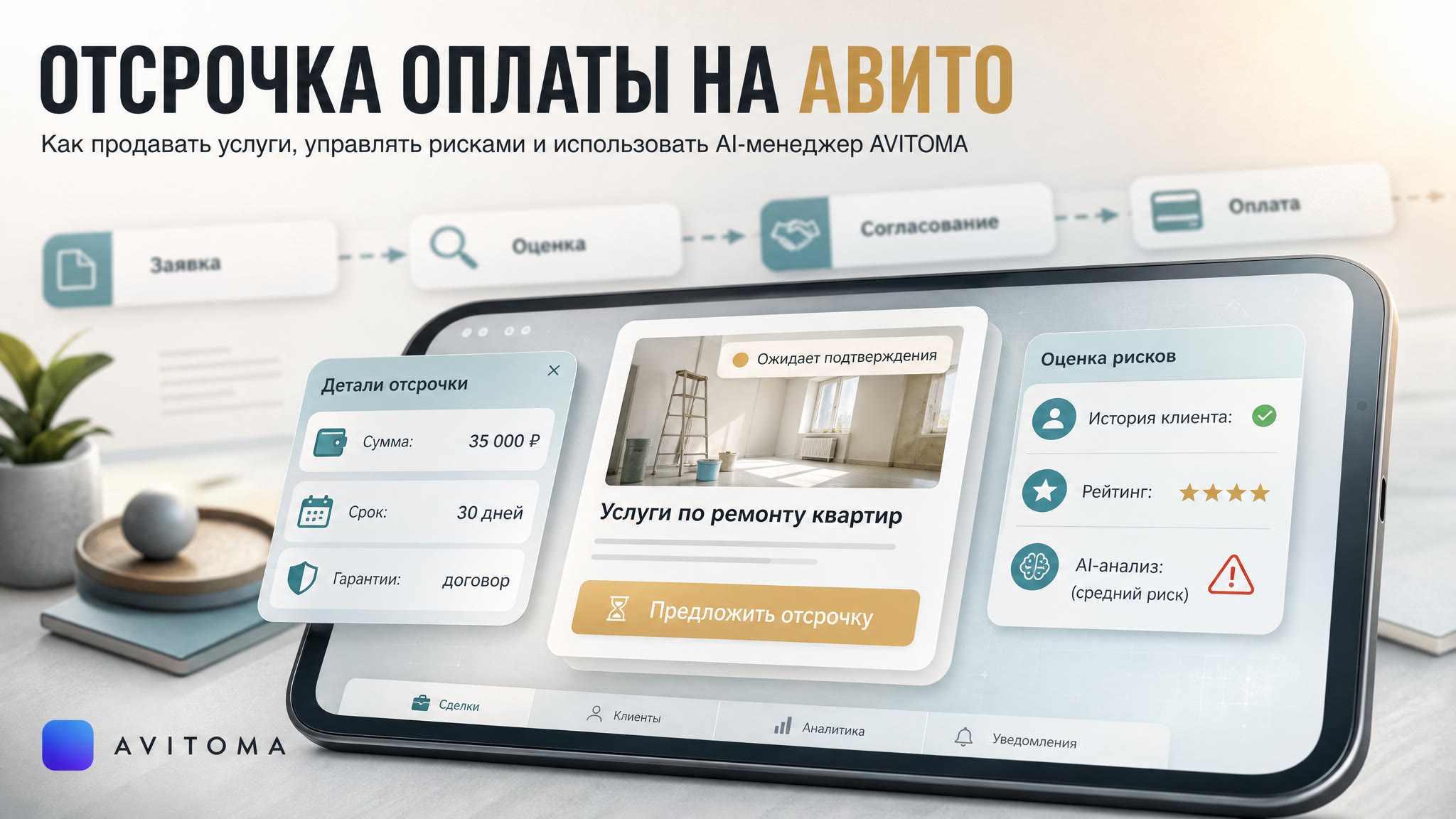 Отсрочка оплаты услуг на Авито: как продавать и управлять рисками