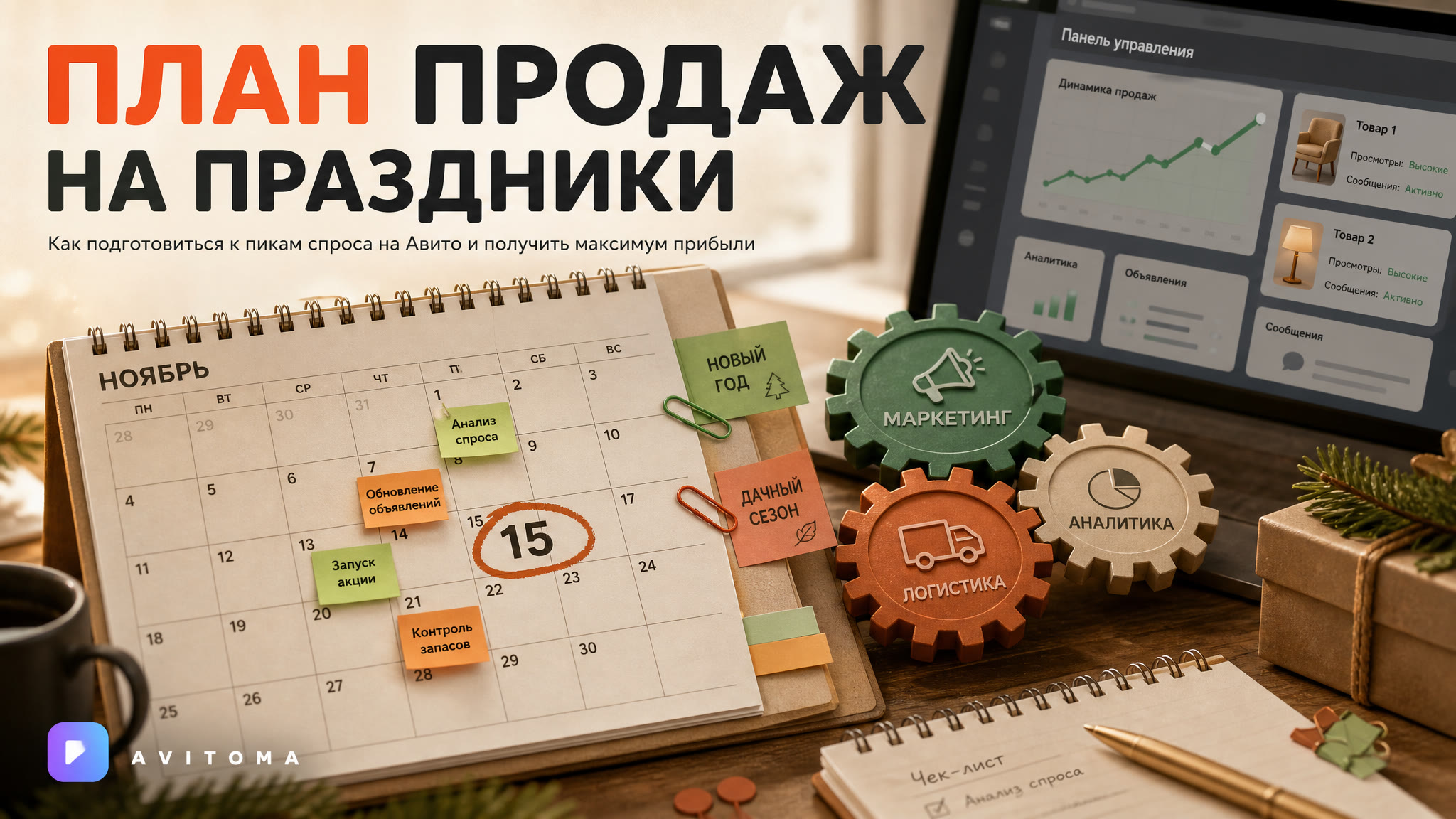 План: продажи на Авито в праздники 2026