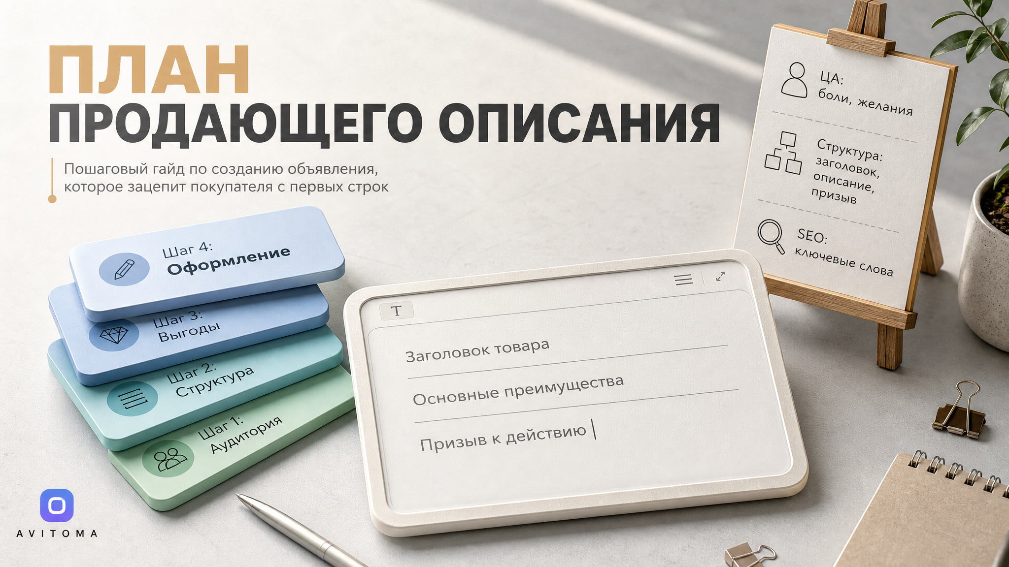 Продающее описание для Авито: план по шагам в 2026
