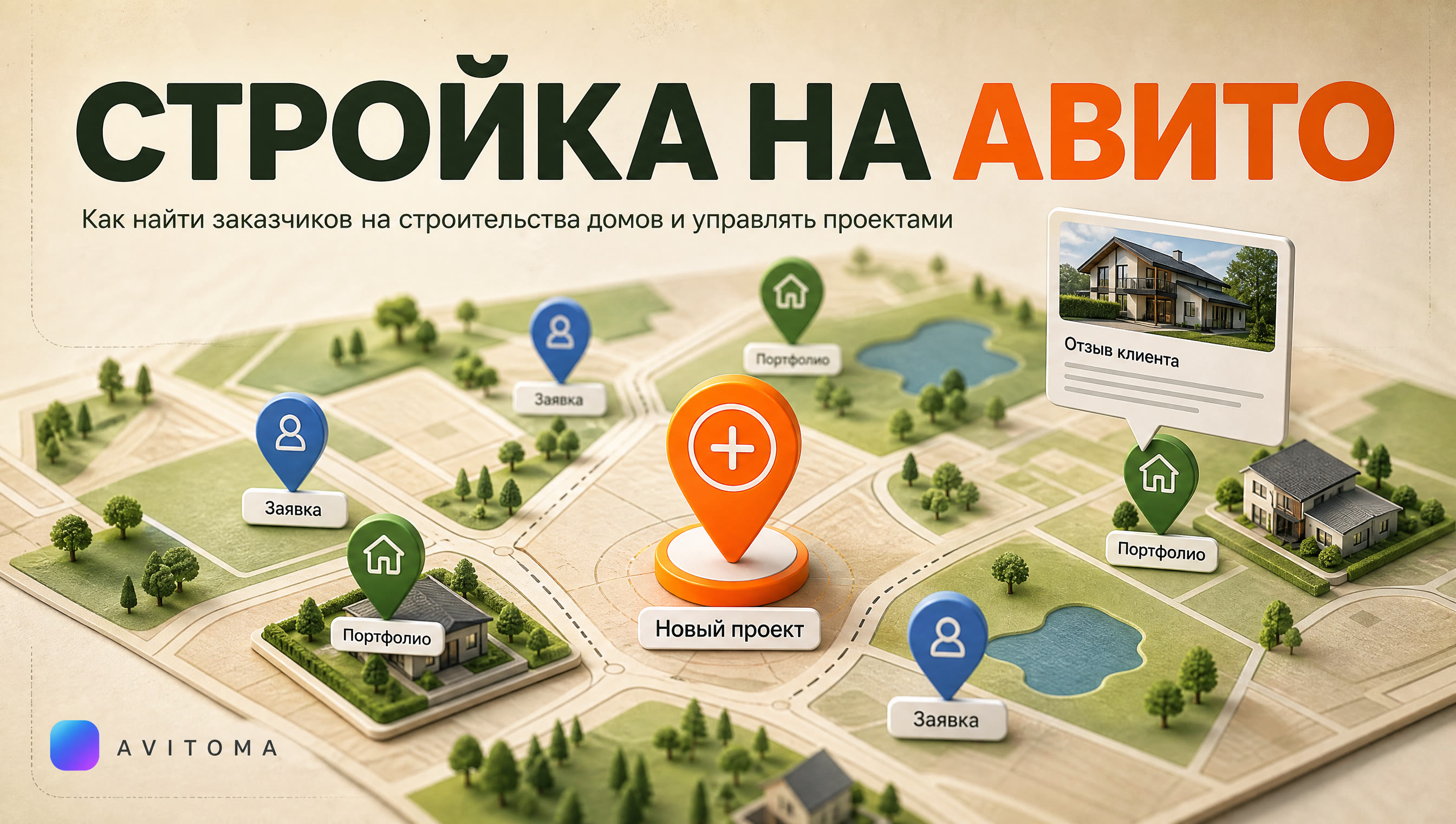 Продажа услуг по строительству домов на Авито: ищем заказчиков