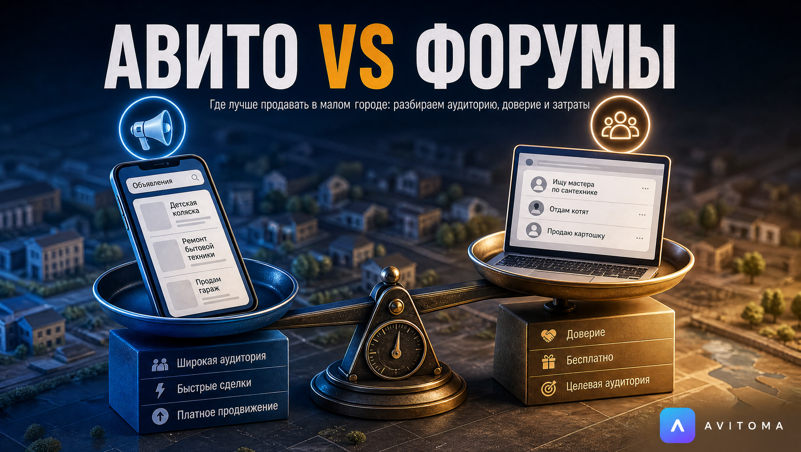 Продажи на Авито или местных форумах: где лучше в малом городе?