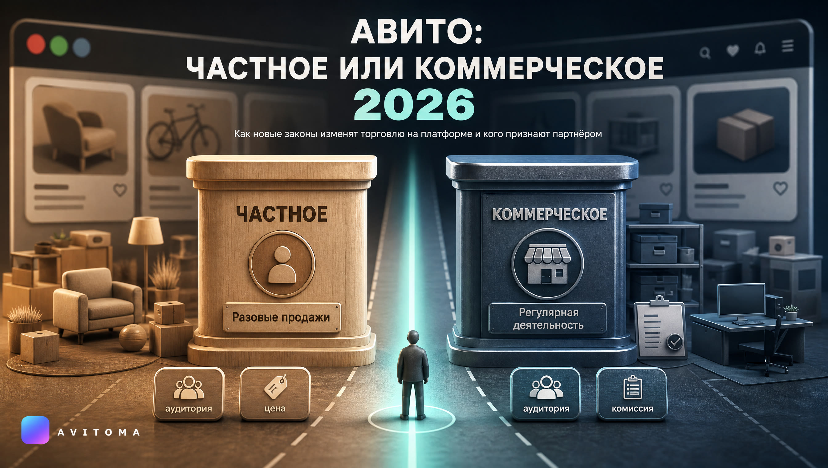 Авито: частное или коммерческое объявление в 2026?