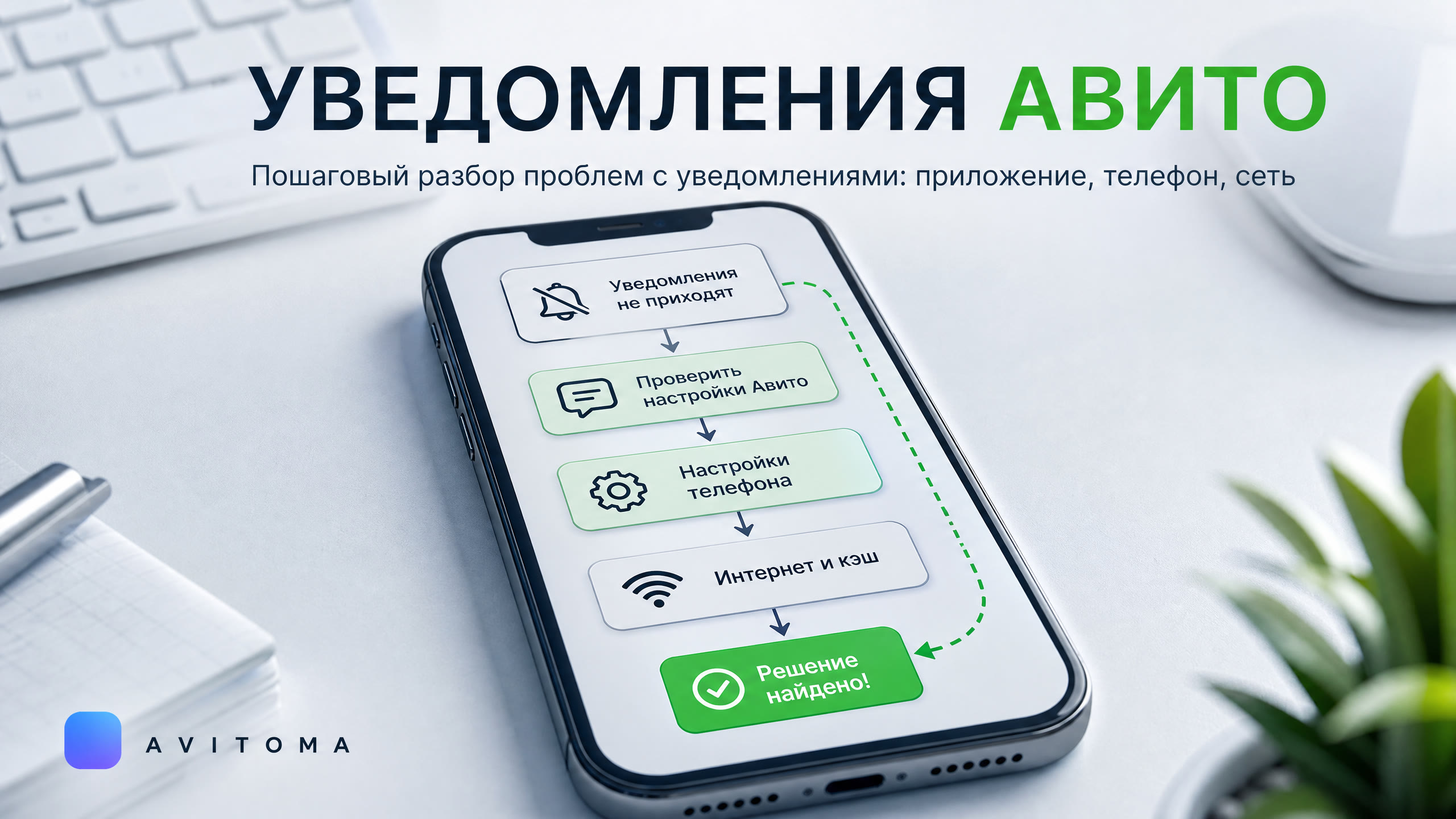 Не приходят уведомления с Авито: пошаговый разбор