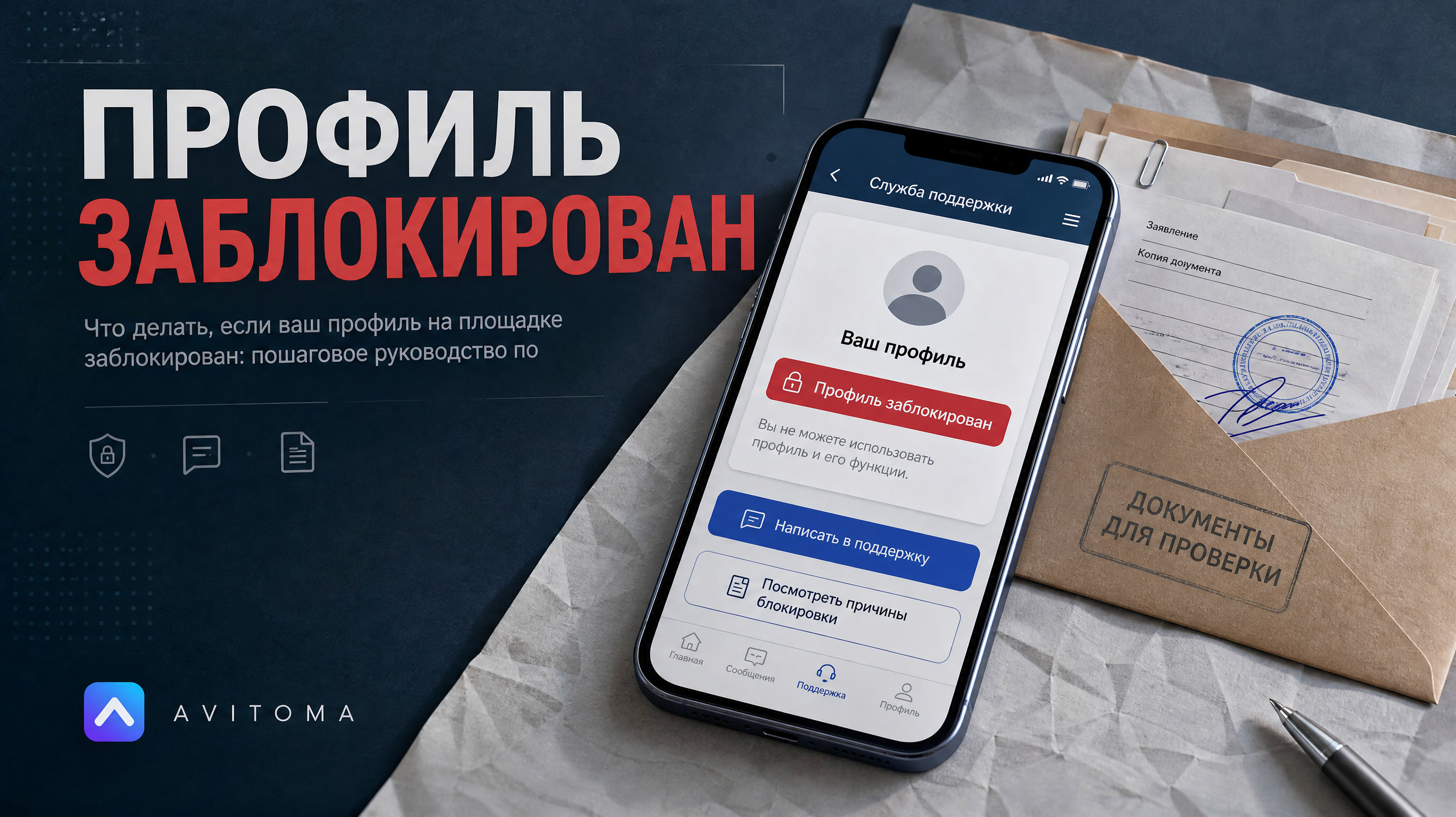 Блокировка профиля Авито: как разблокировать и восстановить