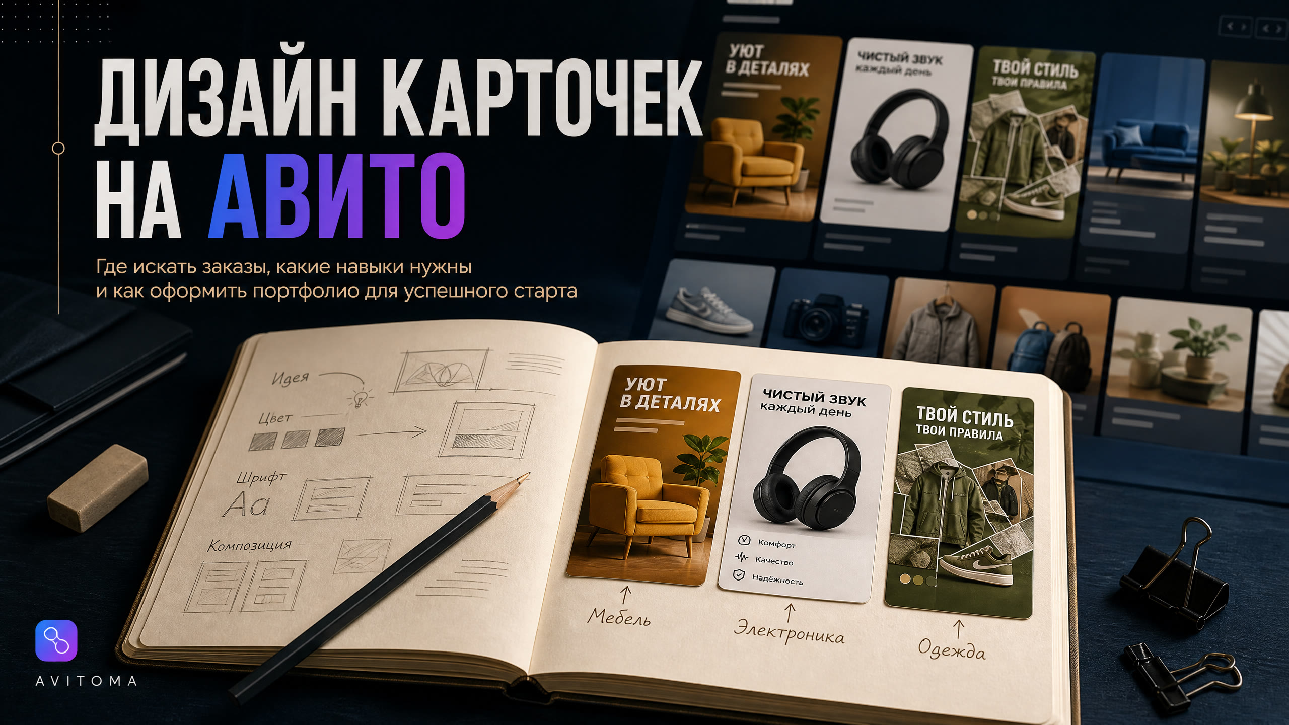 Работа: дизайн карточек товаров на Авито в 2026 году
