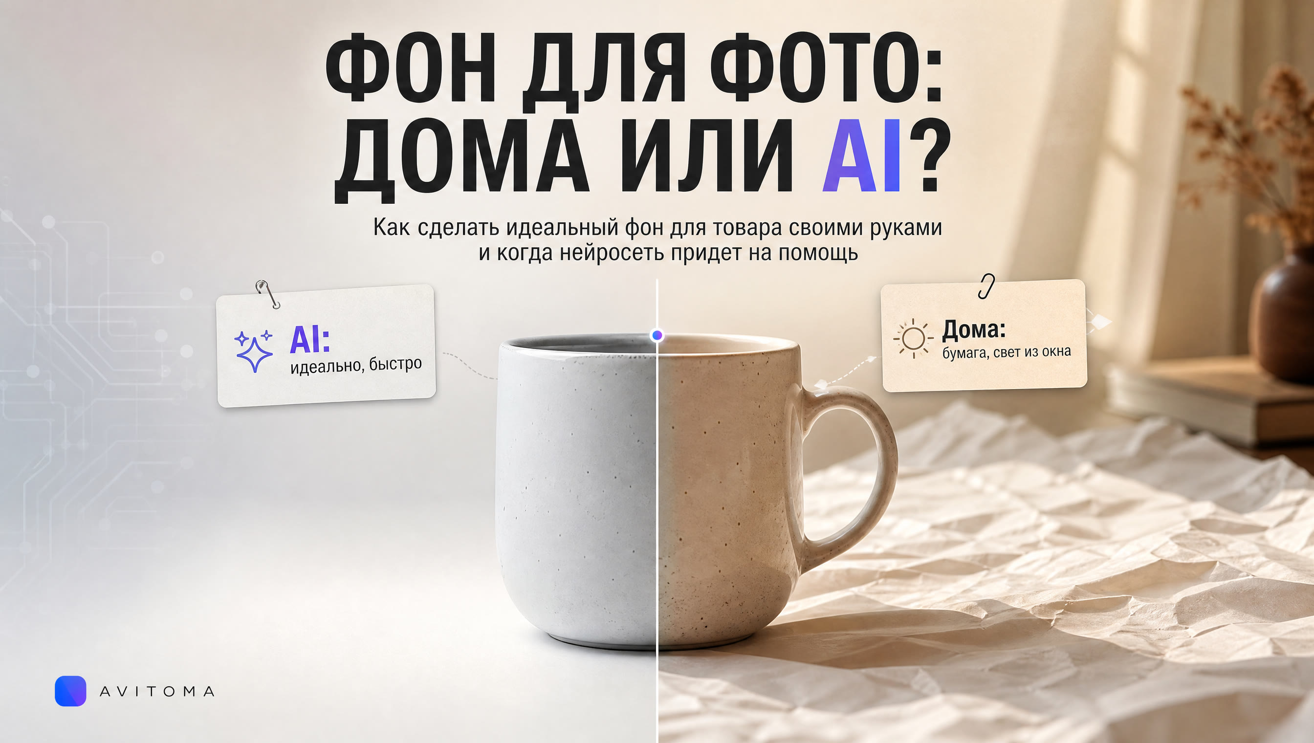 Фон для фото товара: как снять дома и когда нужен AI