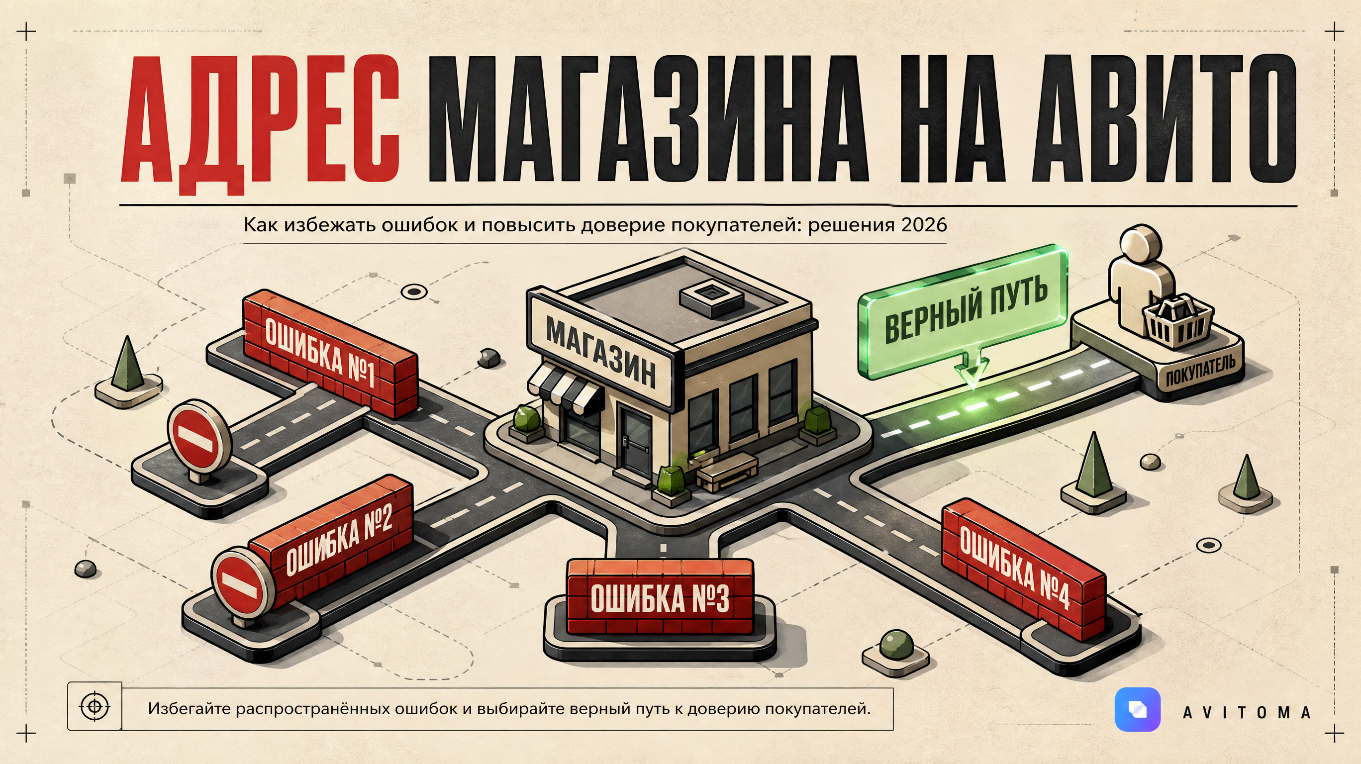 Как добавить адрес магазина на Авито: ошибки и решения 2026