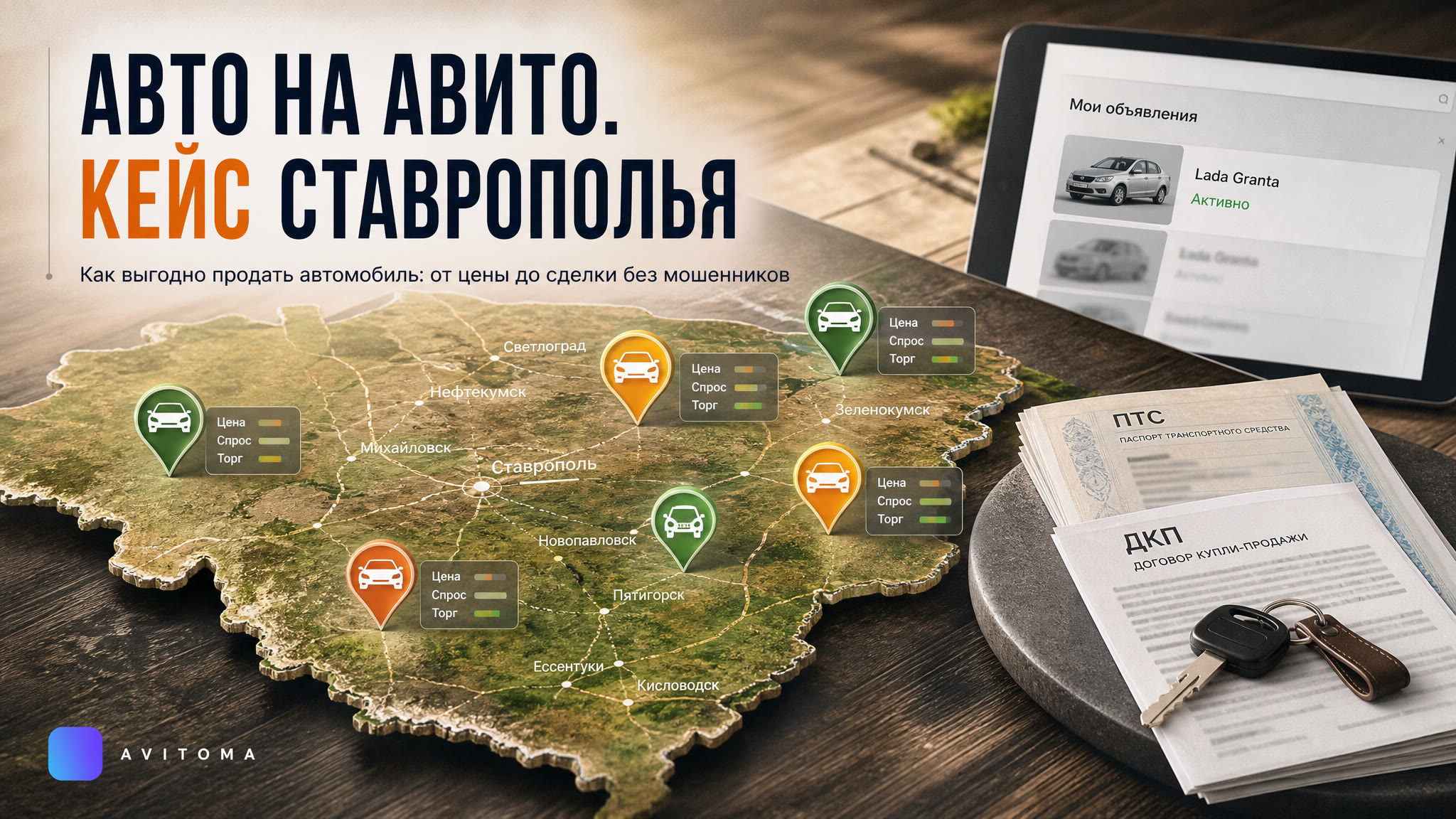 Продажа авто на Авито в Ставропольском крае: кейс и план действий