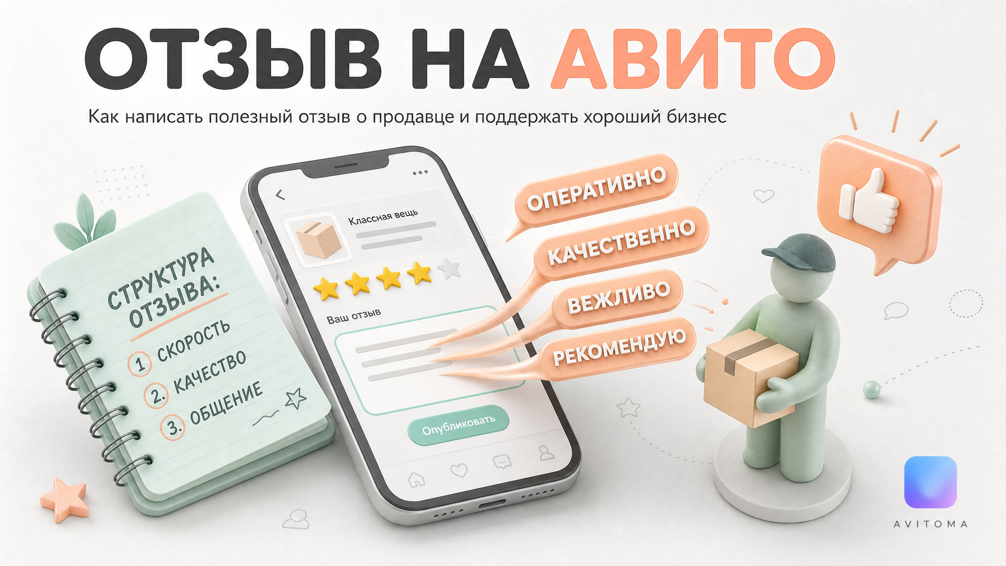 Как написать отзыв продавцу на Авито: примеры и структура