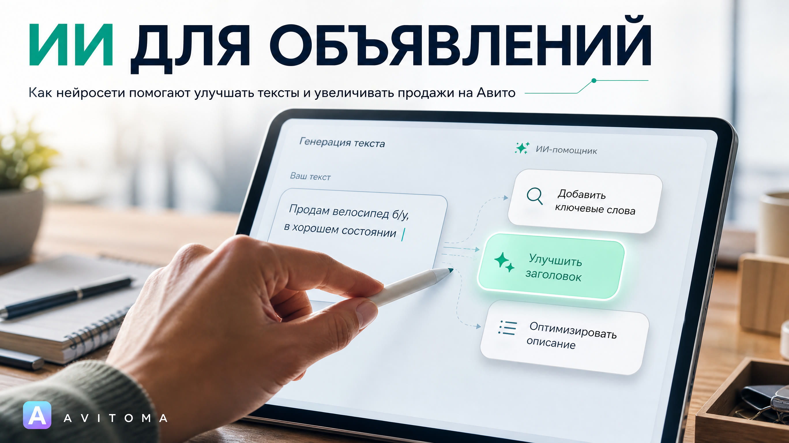 ИИ для объявлений: как нейросети помогают продавать на Авито