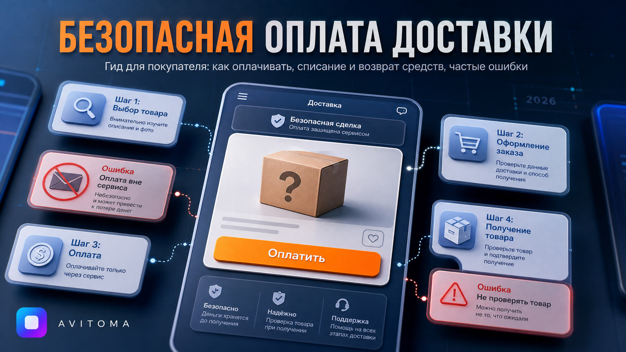 Оплата товара через Авито Доставку: гид для покупателя 2026