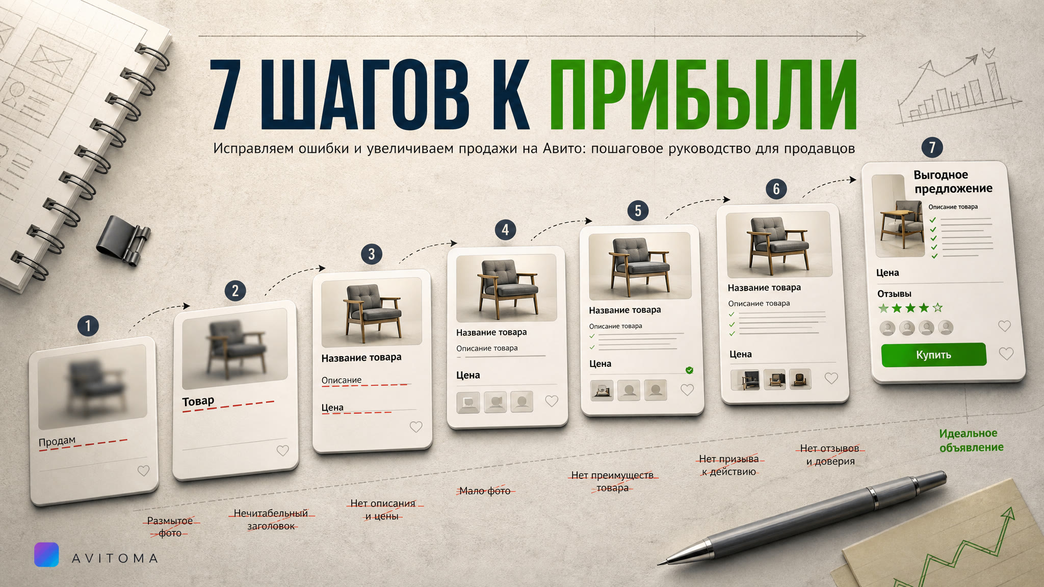 Как увеличить продажи на Авито в 2026 году: 7 шагов к прибыли