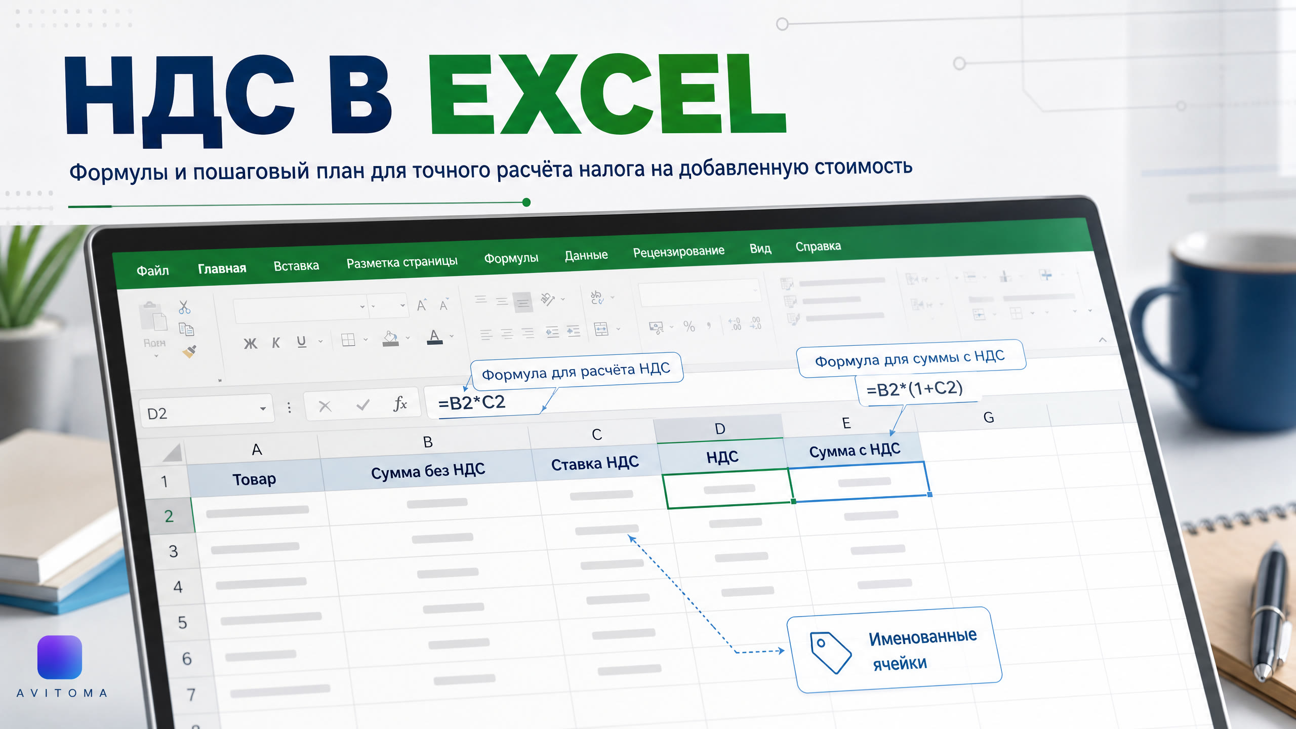 Как посчитать НДС в Excel: формула и пошаговый план