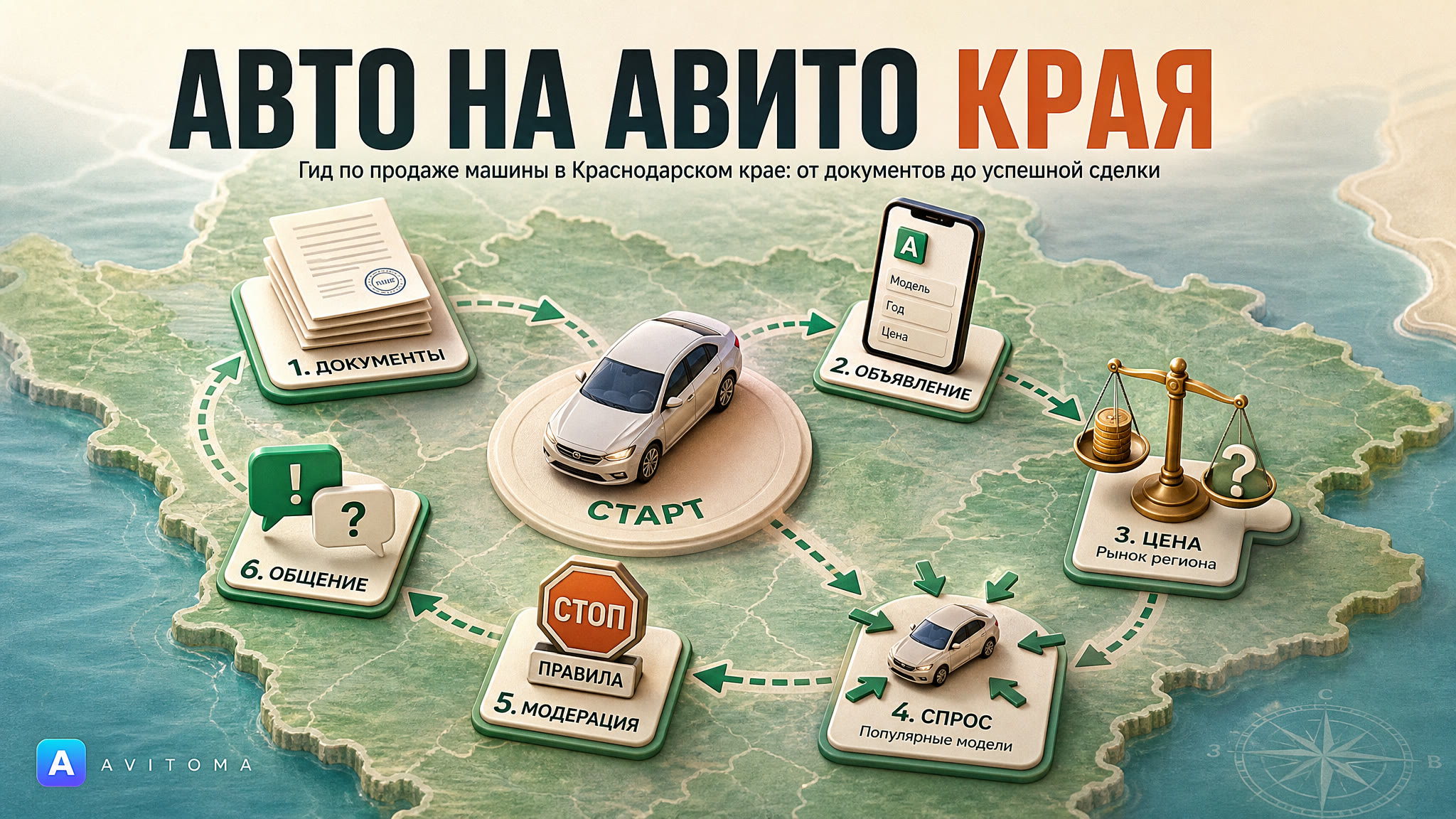 Продажа авто на Авито в Краснодарском крае: гид