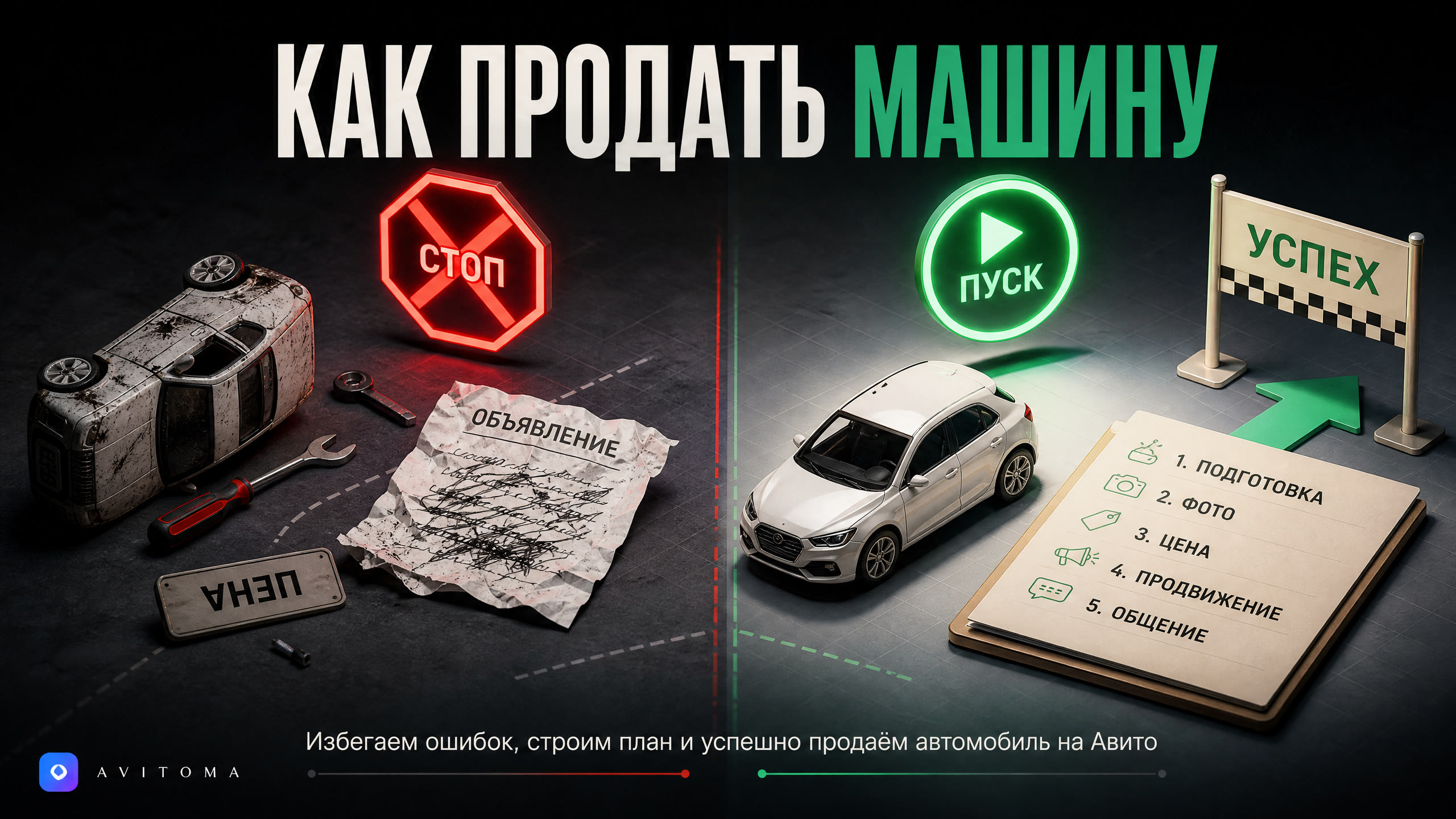 Как продать машину на Авито быстрее: 5 ошибок и план