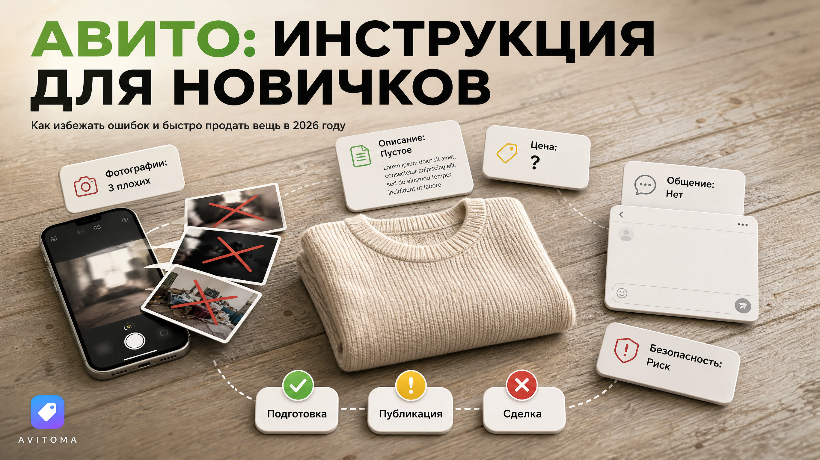 Продажа на Авито: инструкция для новичков 2026