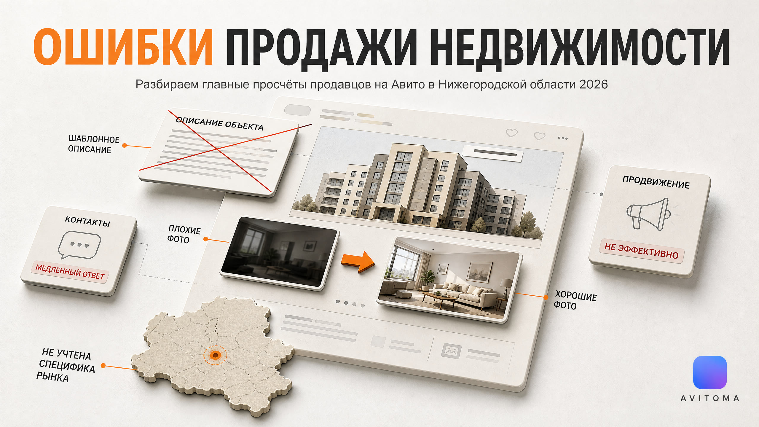 Недвижимость на Авито в Нижегородской области: 5 ошибок 2026