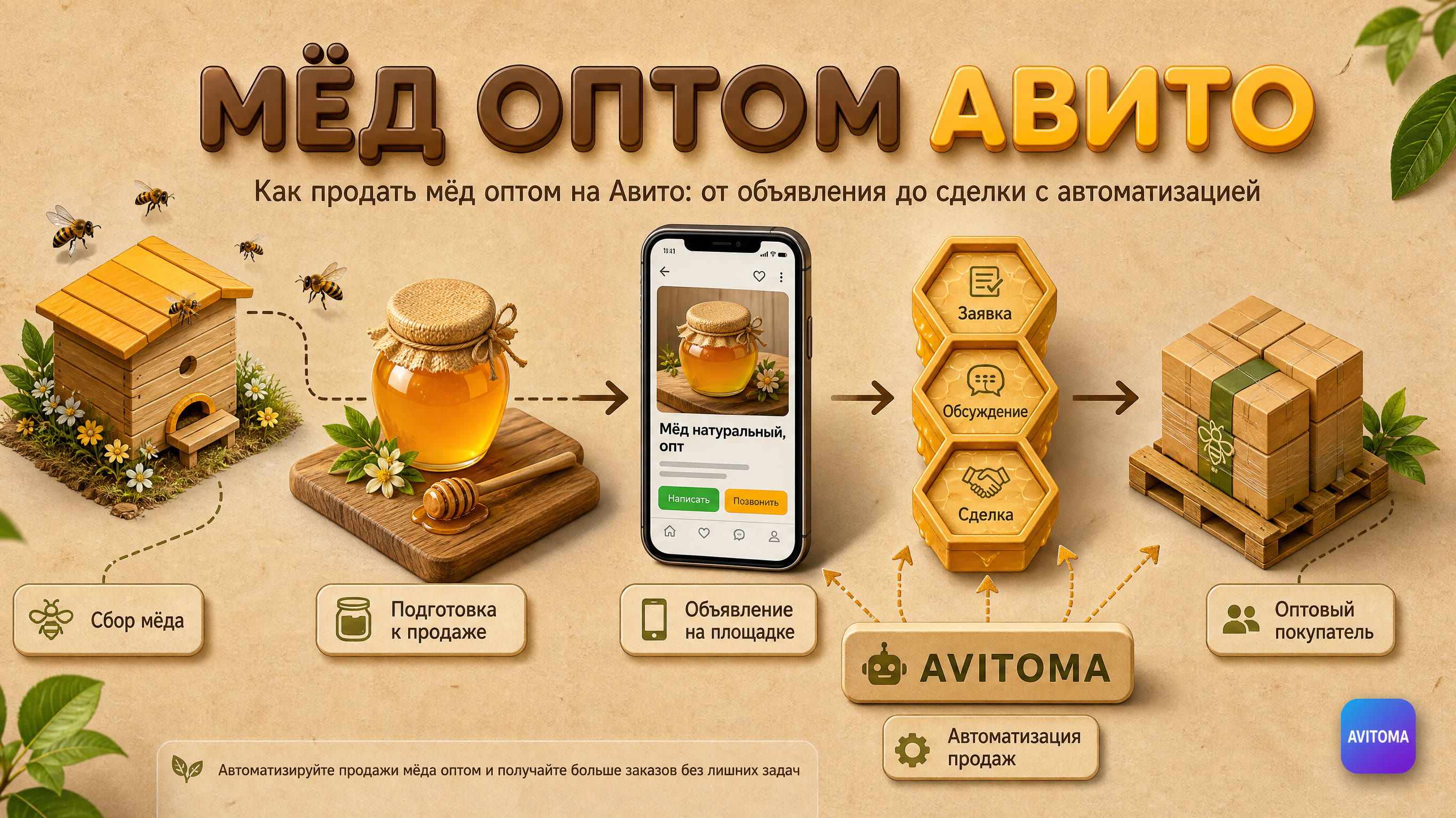 Как продавать мёд оптом на Авито в 2026 году: вопросы и ответы