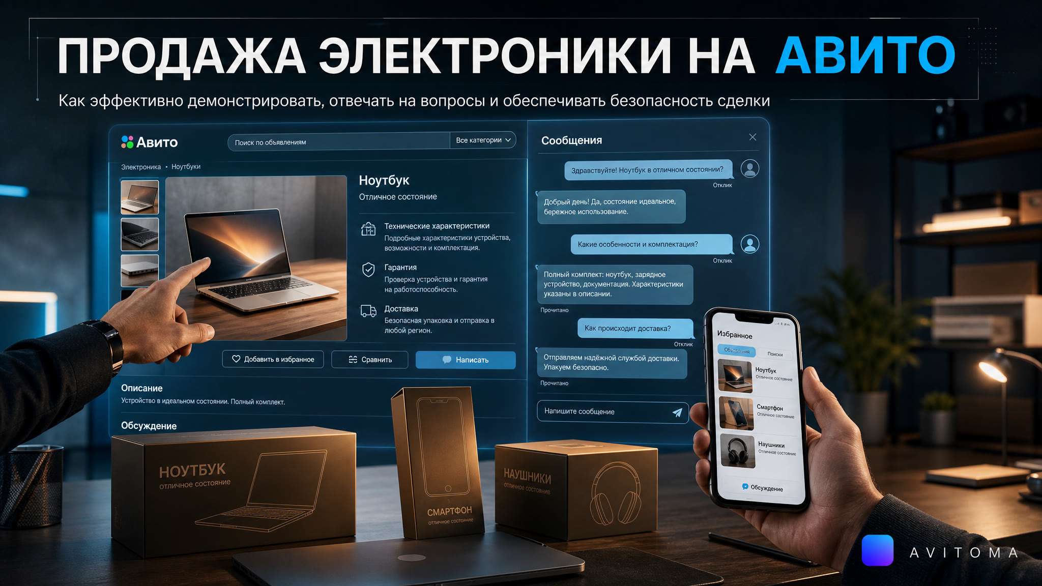 Как продавать дорогую электронику на Авито: от показа до сервиса?
