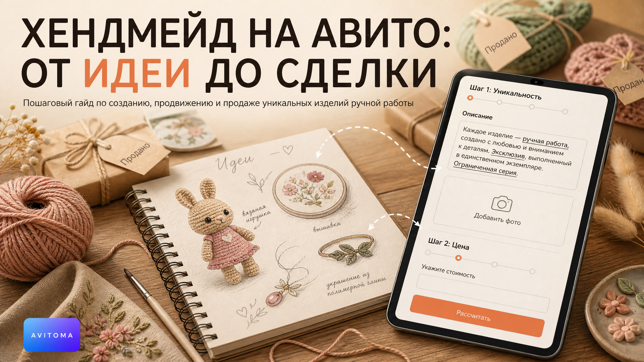 Как продавать хендмейд на Авито: от идеи до сделки