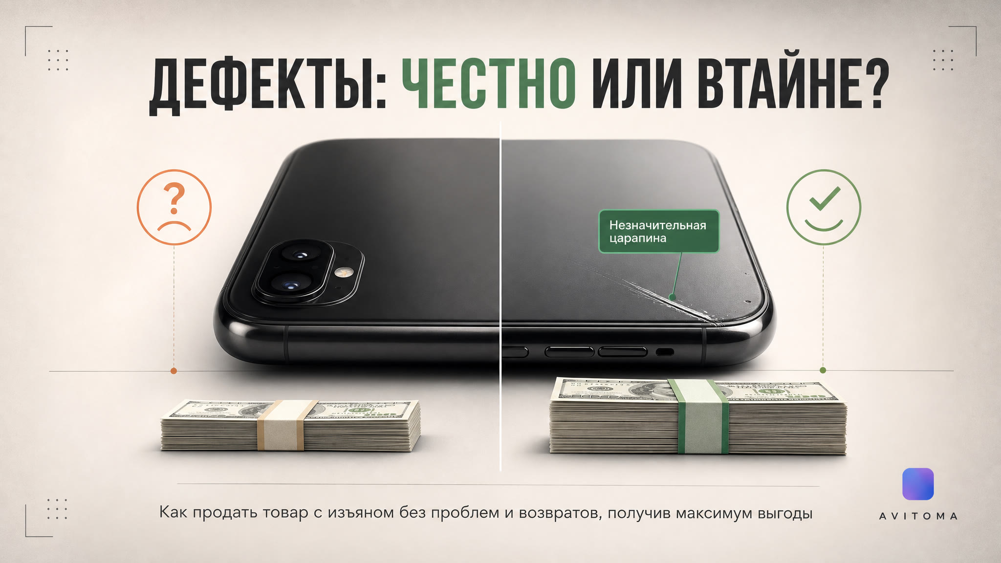 Как выгодно продавать товары с дефектами на Авито без возвратов
