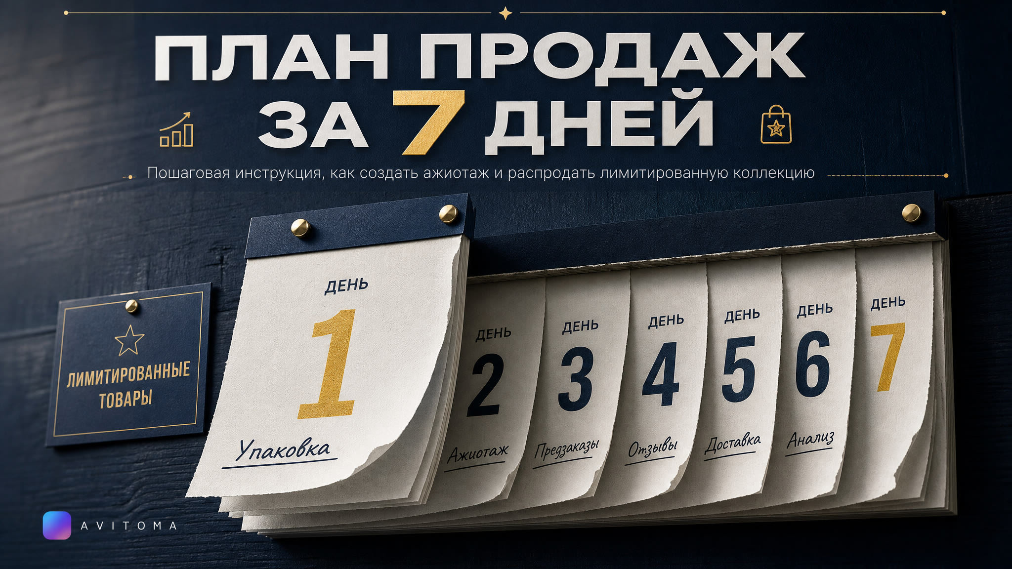 Лимитированные товары на Авито: план продаж за 7 дней