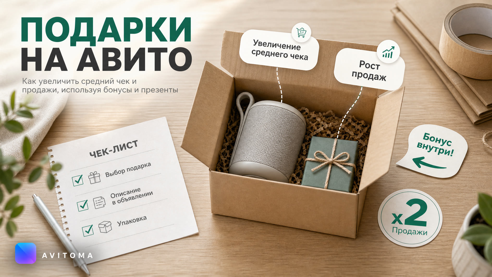 Как продавать с подарками на Авито: рост чека и продаж