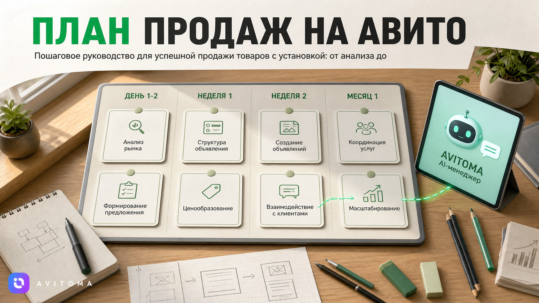 Как продавать товары с установкой на Авито: план действий