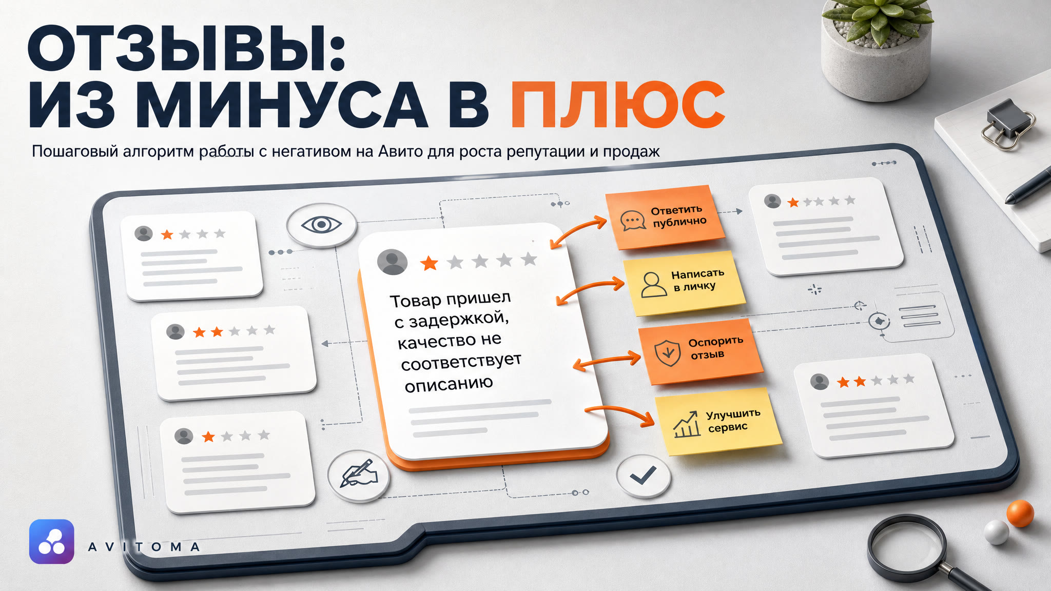 Как превратить плохие отзывы на Авито в плюс в 2026