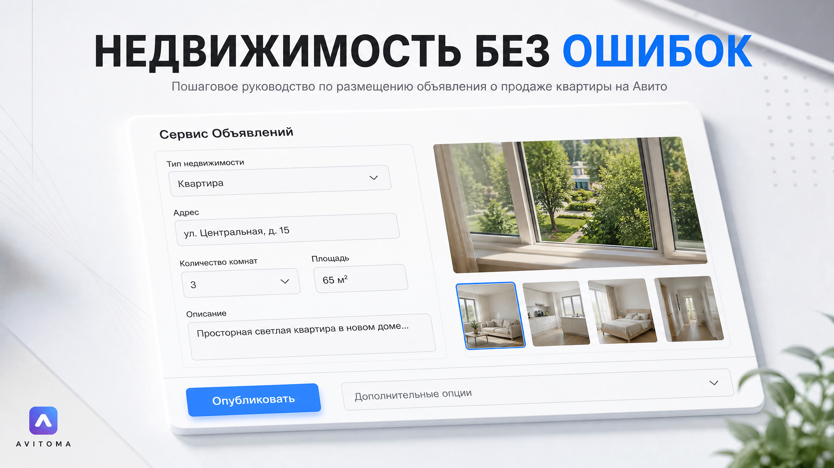 Как разместить объявление на Авито: недвижимость без ошибок
