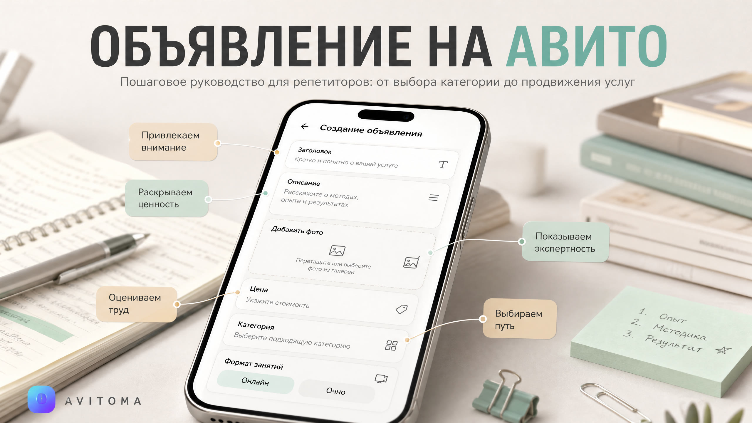 Репетитору: как разместить объявление на Авито